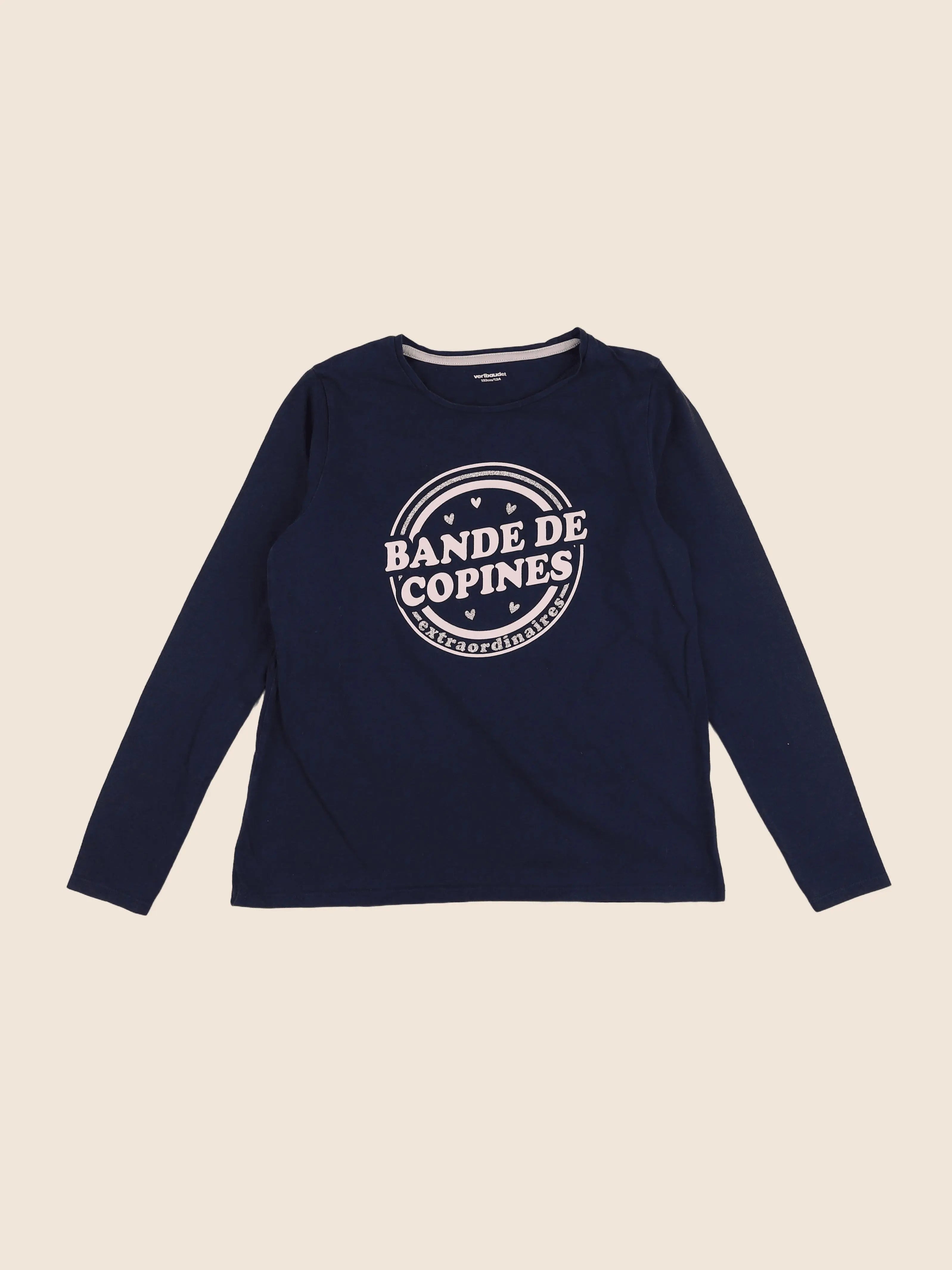 Vertbaudet - tee-shirt bleu - 12 ans