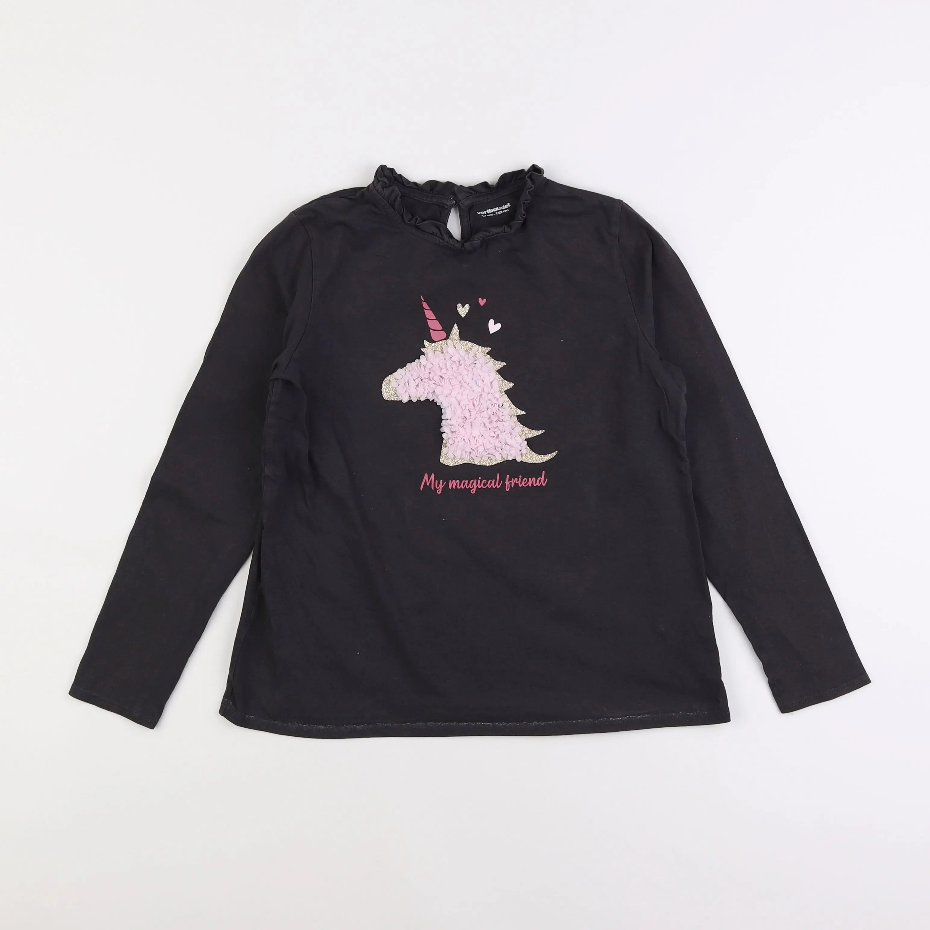 Vertbaudet - tee-shirt marron - 12 ans