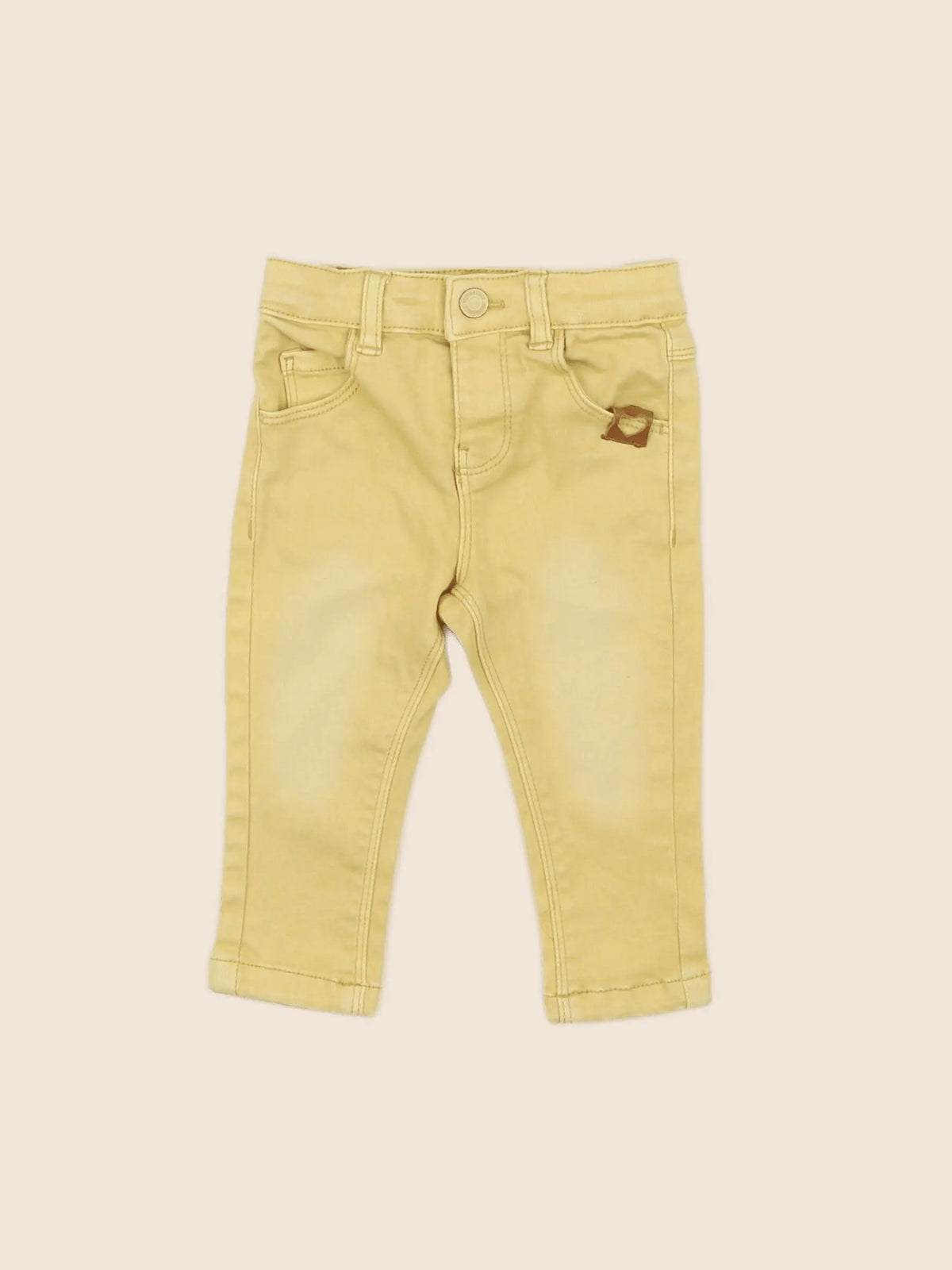 Vertbaudet - pantalon jaune - 9 mois