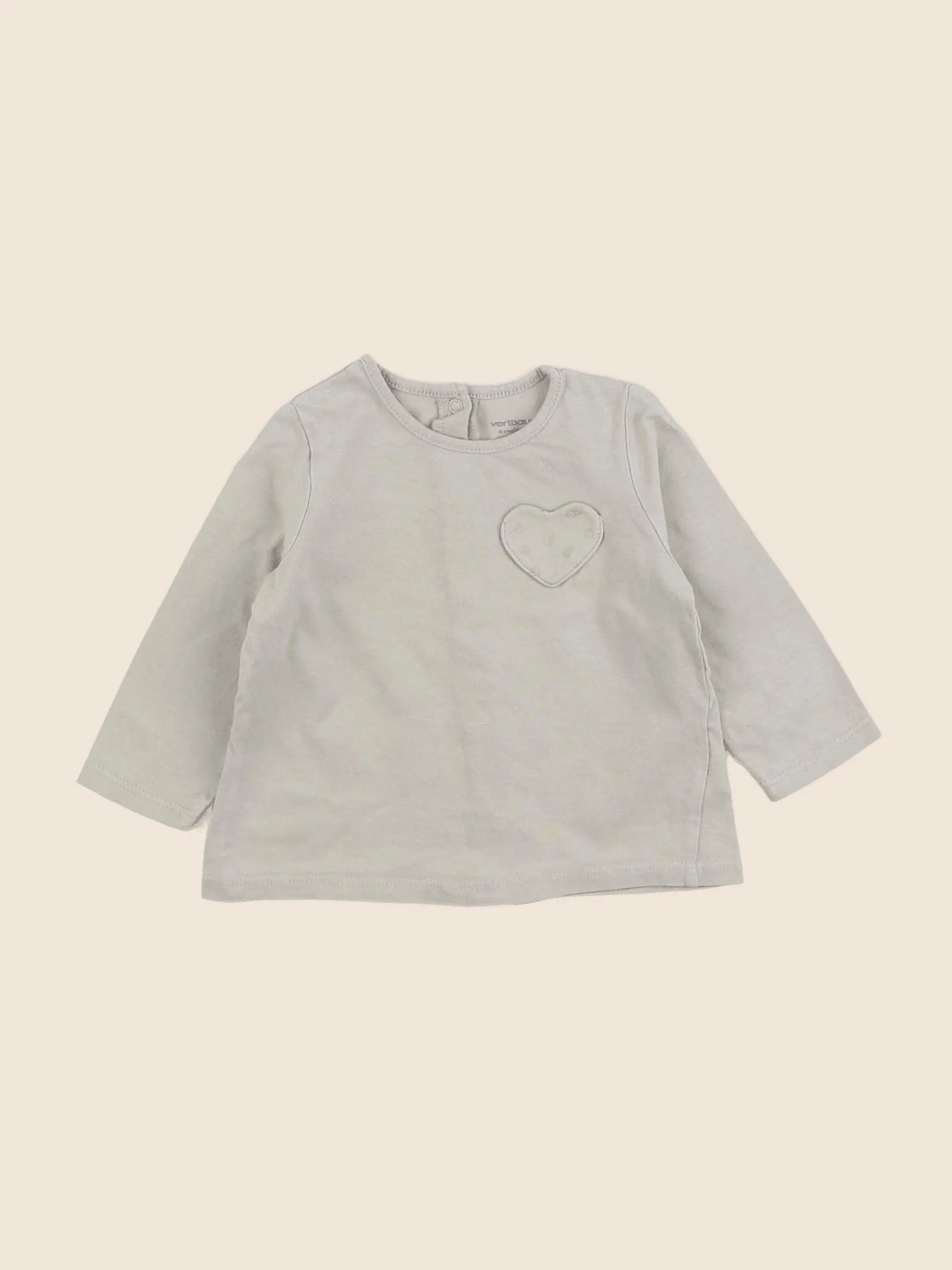 Vertbaudet - tee-shirt vert - 6 mois