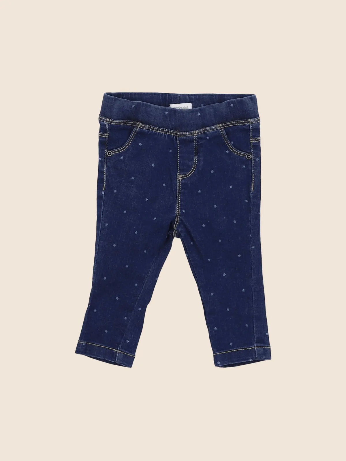 Vertbaudet - jegging bleu - 6 mois