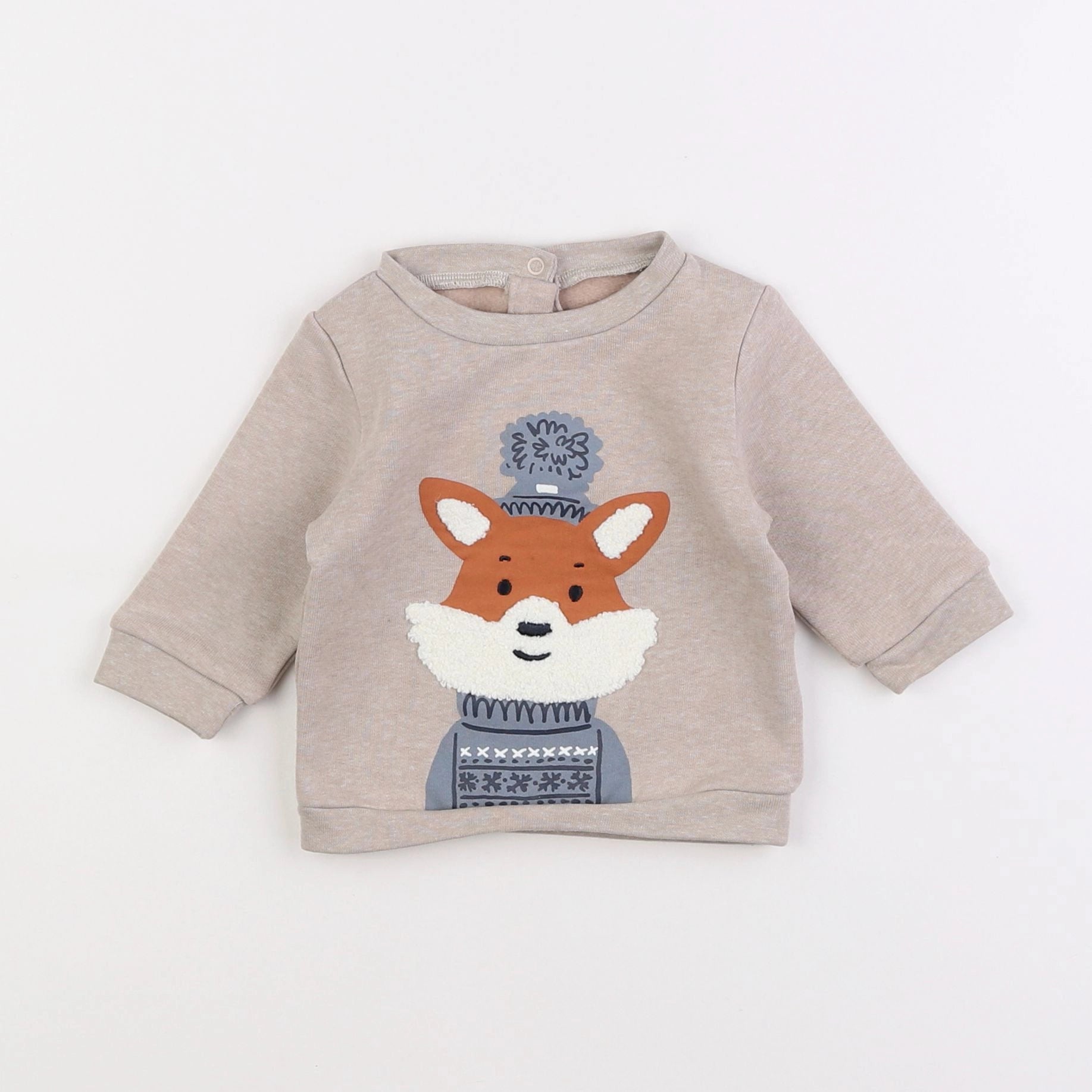 Vertbaudet - sweat marron - 3 mois