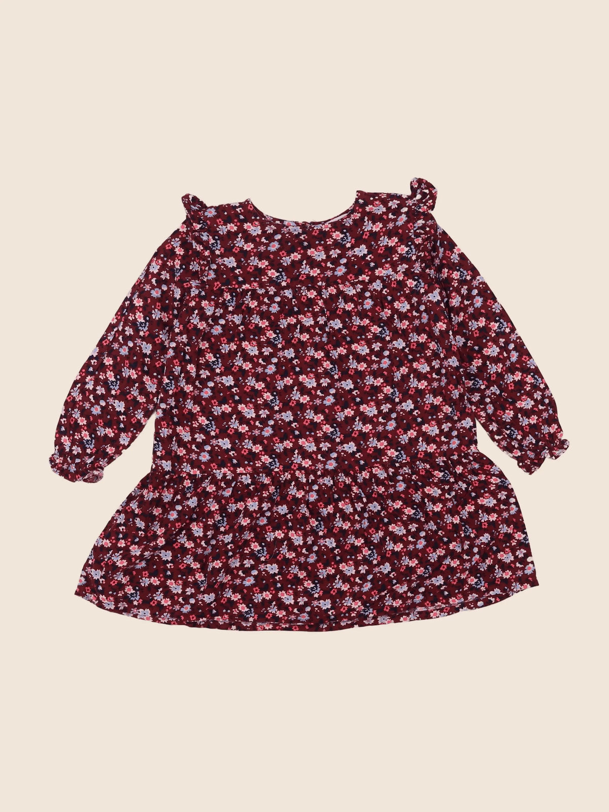 Vertbaudet - robe rouge, rose - 3 ans