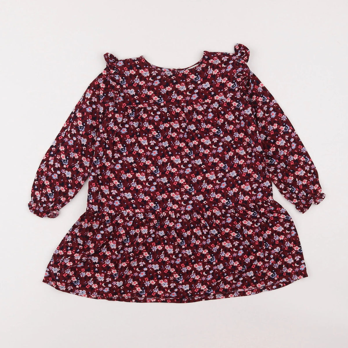 Vertbaudet - robe rouge, rose - 3 ans