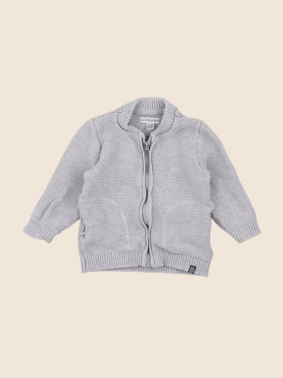 Vertbaudet - pull gris - 6 mois