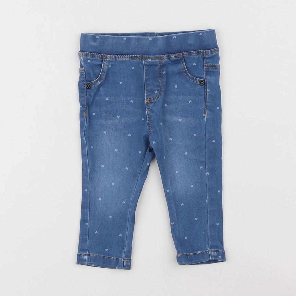 Vertbaudet - jegging bleu - 6 mois