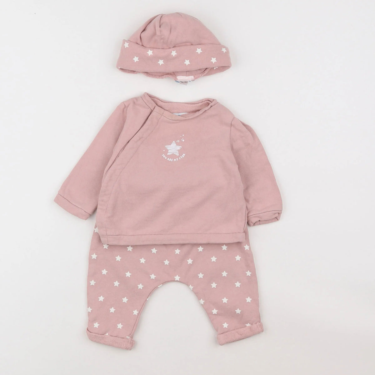 Vertbaudet - ensemble rose - 3 mois