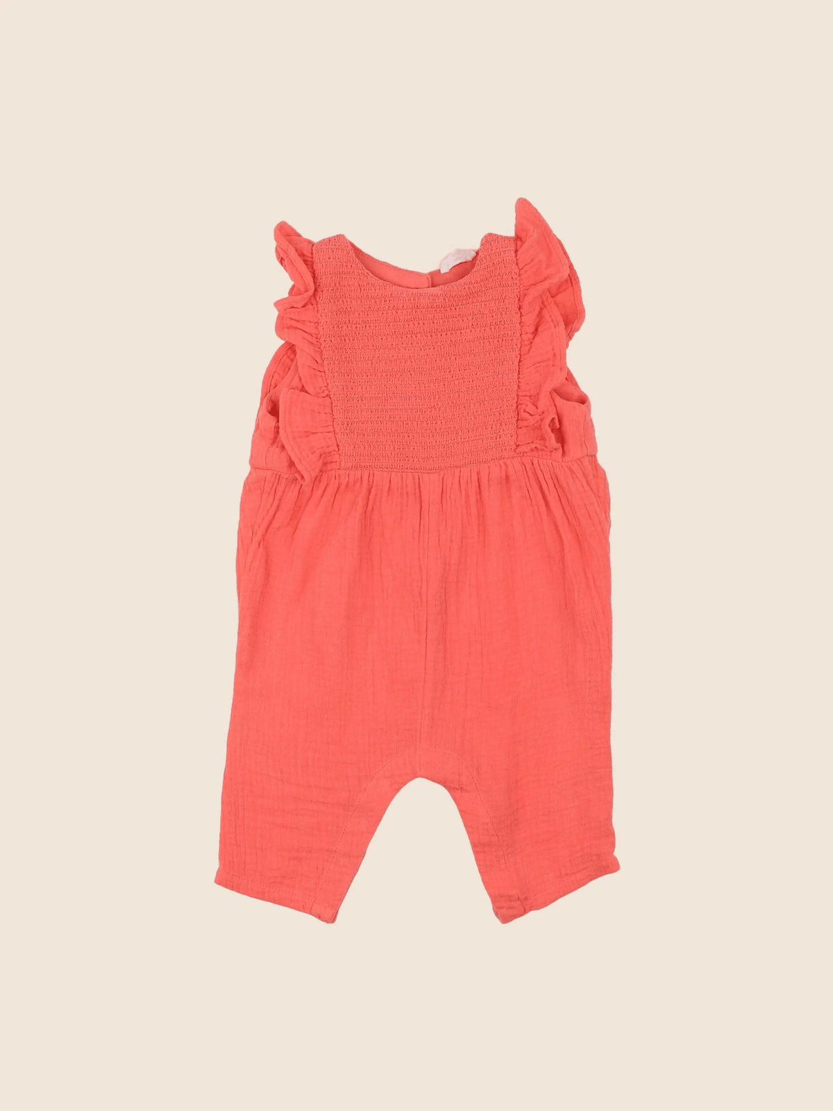 Vertbaudet - combinaison orange - 3 mois