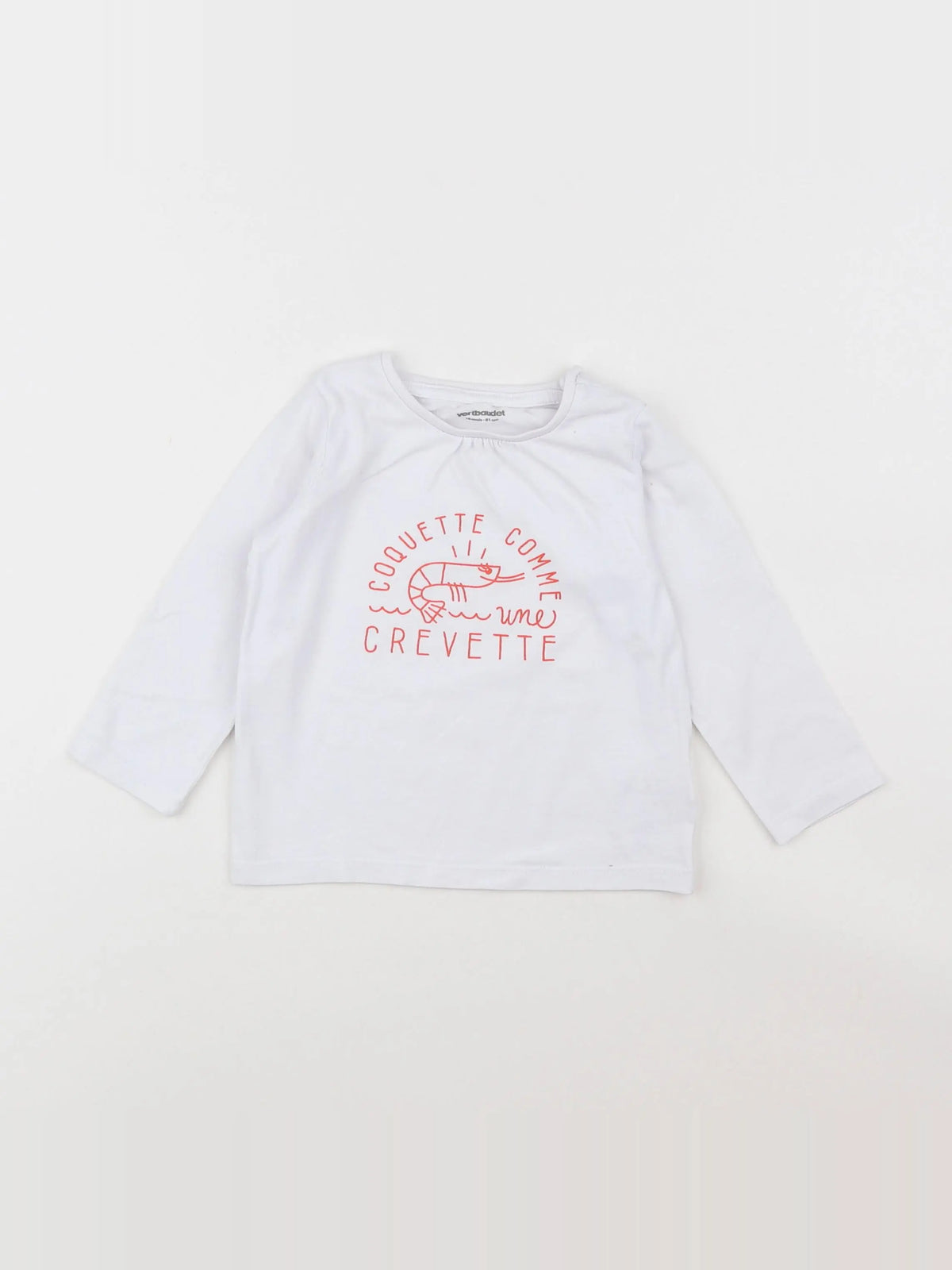Vertbaudet - tee-shirt blanc - 18 mois