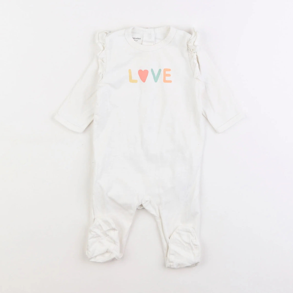 Vertbaudet - pyjama coton blanc - 3 mois