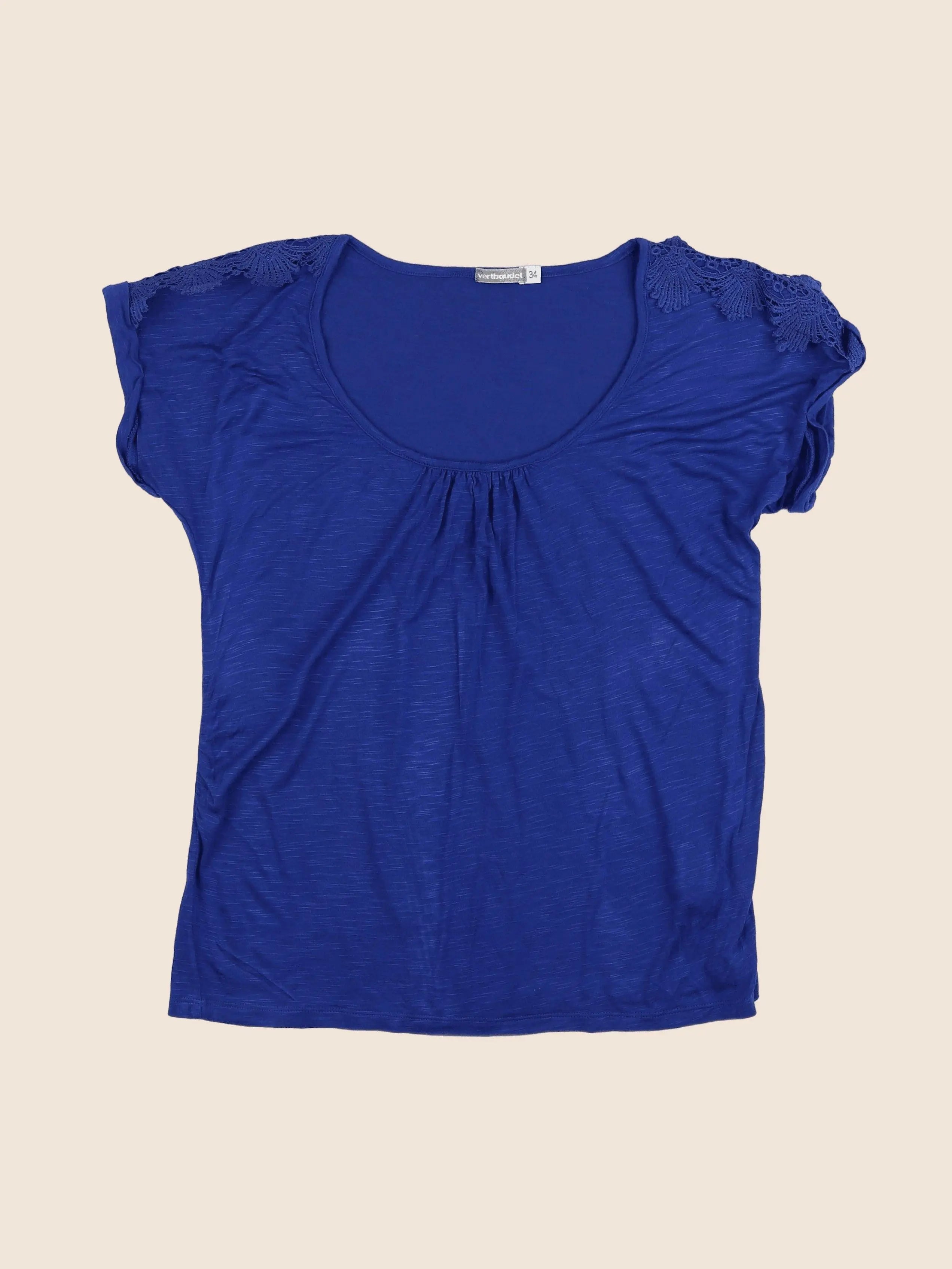 Vertbaudet - tee-shirt grossesse bleu - 34