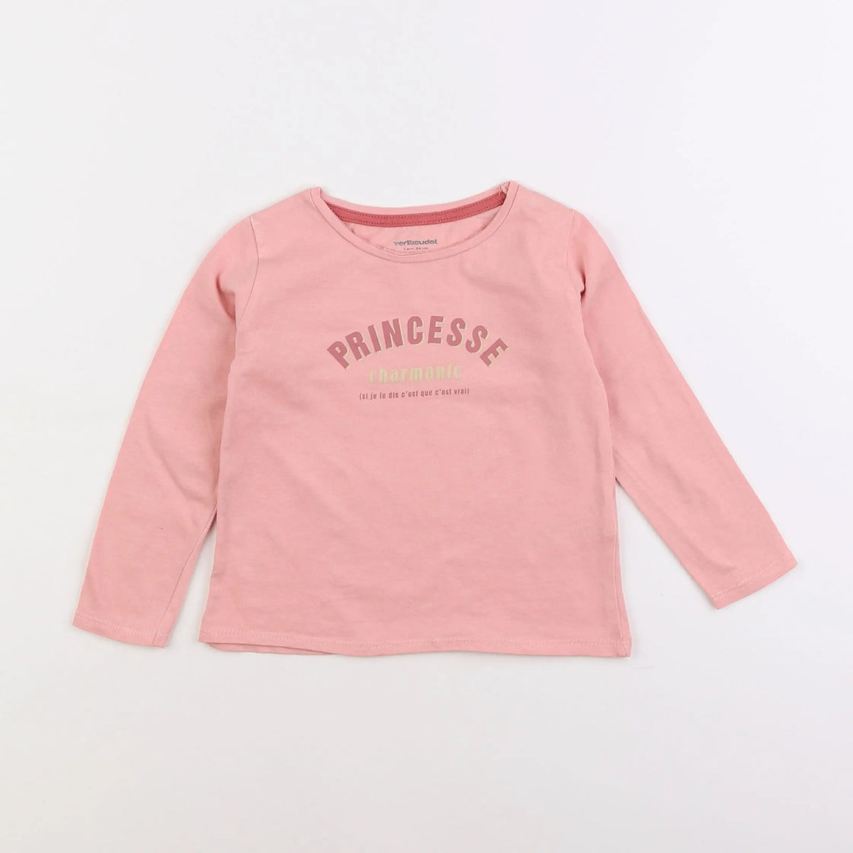 Vertbaudet - tee-shirt rose - 2 ans