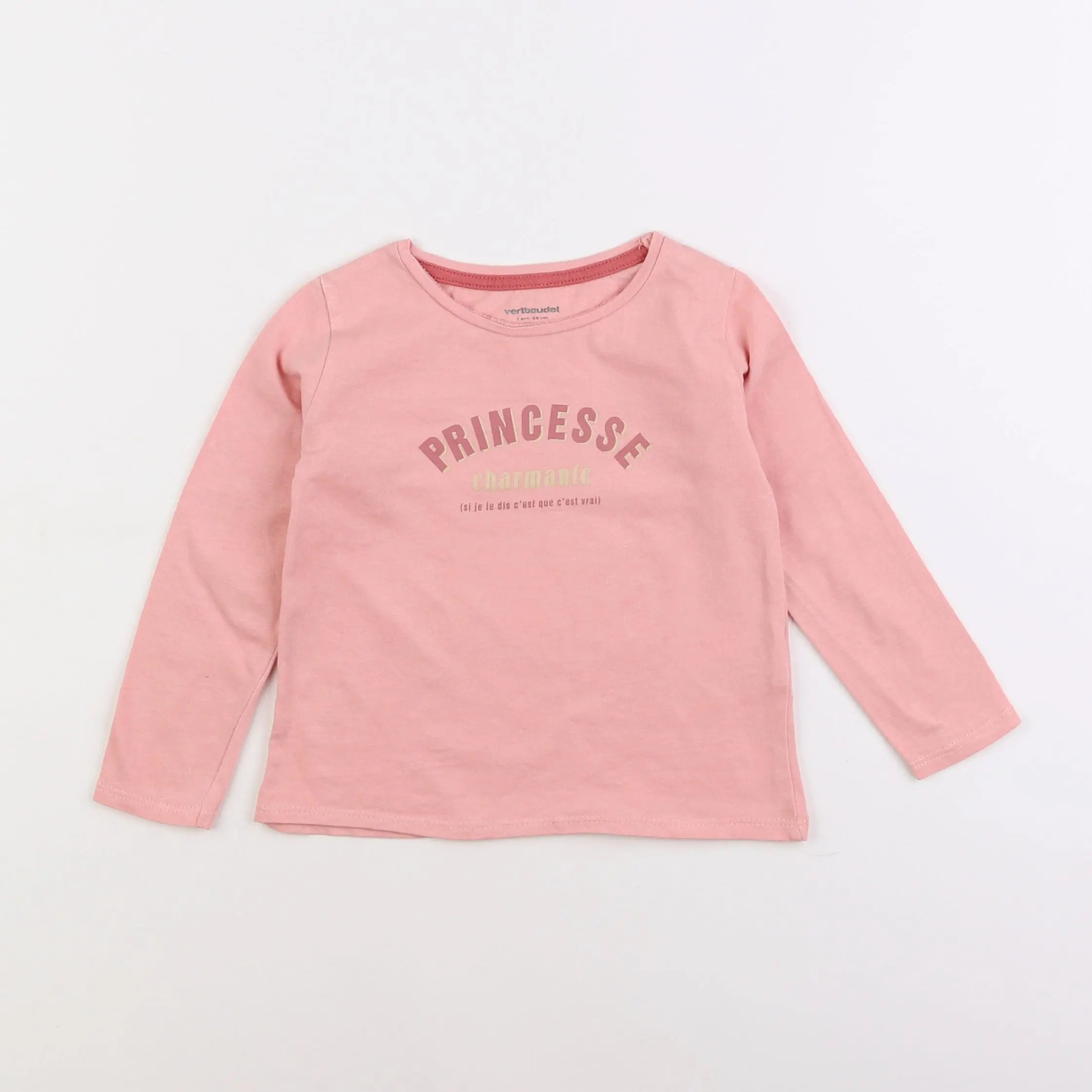 Vertbaudet - tee-shirt rose - 2 ans