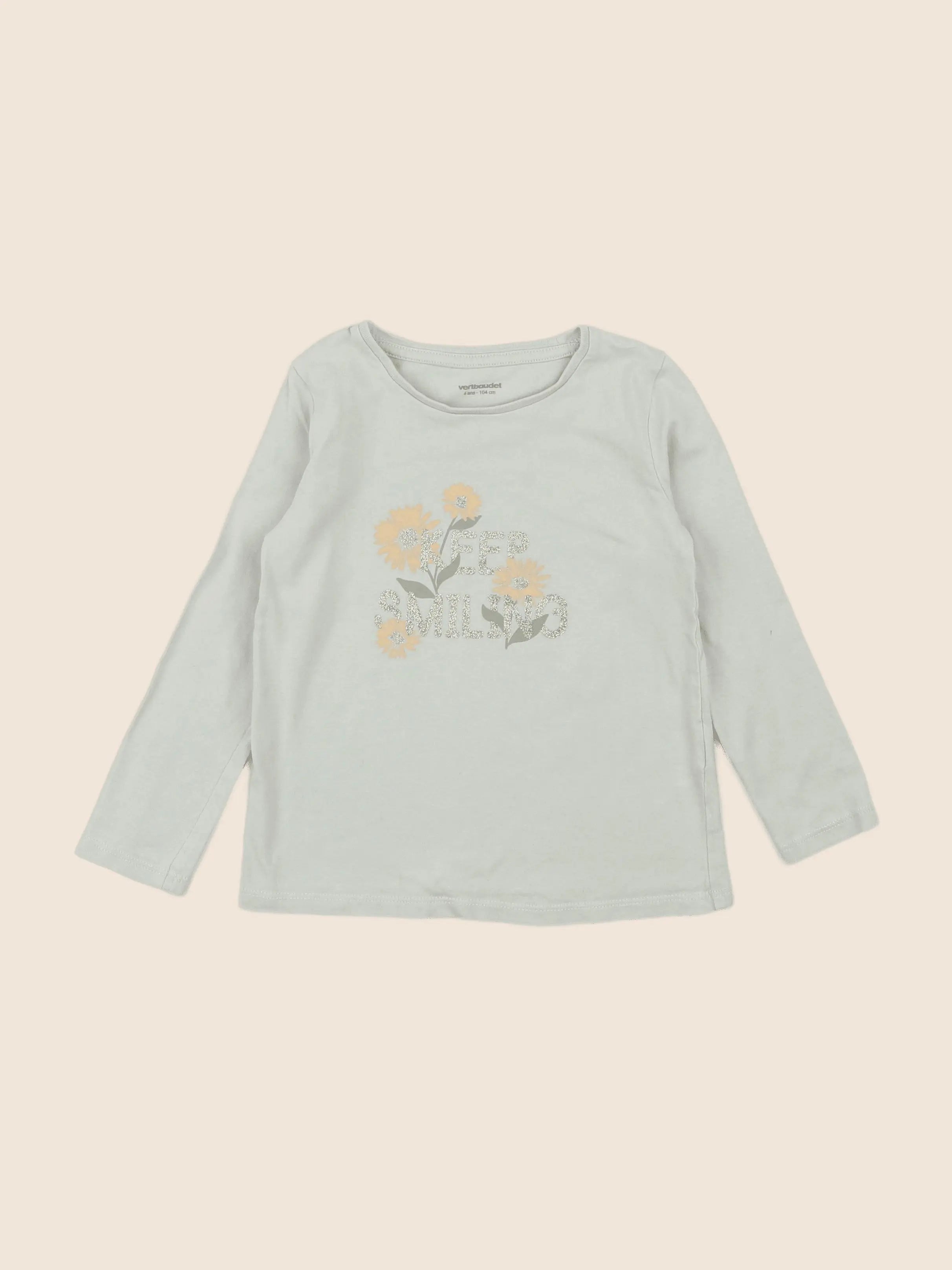 Vertbaudet - tee-shirt vert - 4 ans