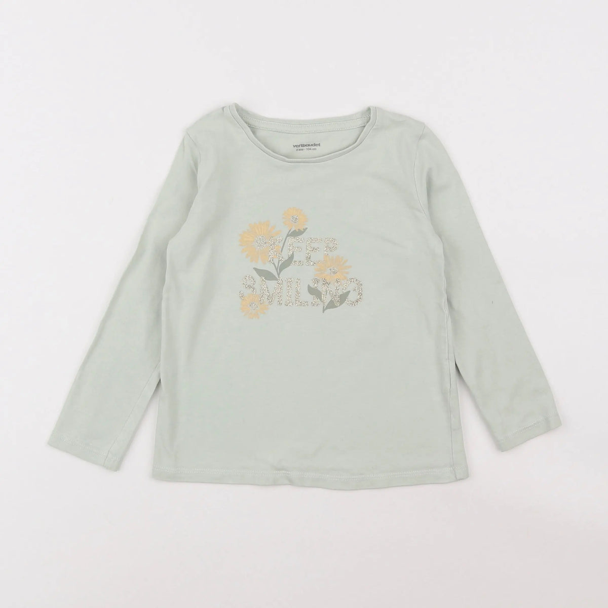 Vertbaudet - tee-shirt vert - 4 ans