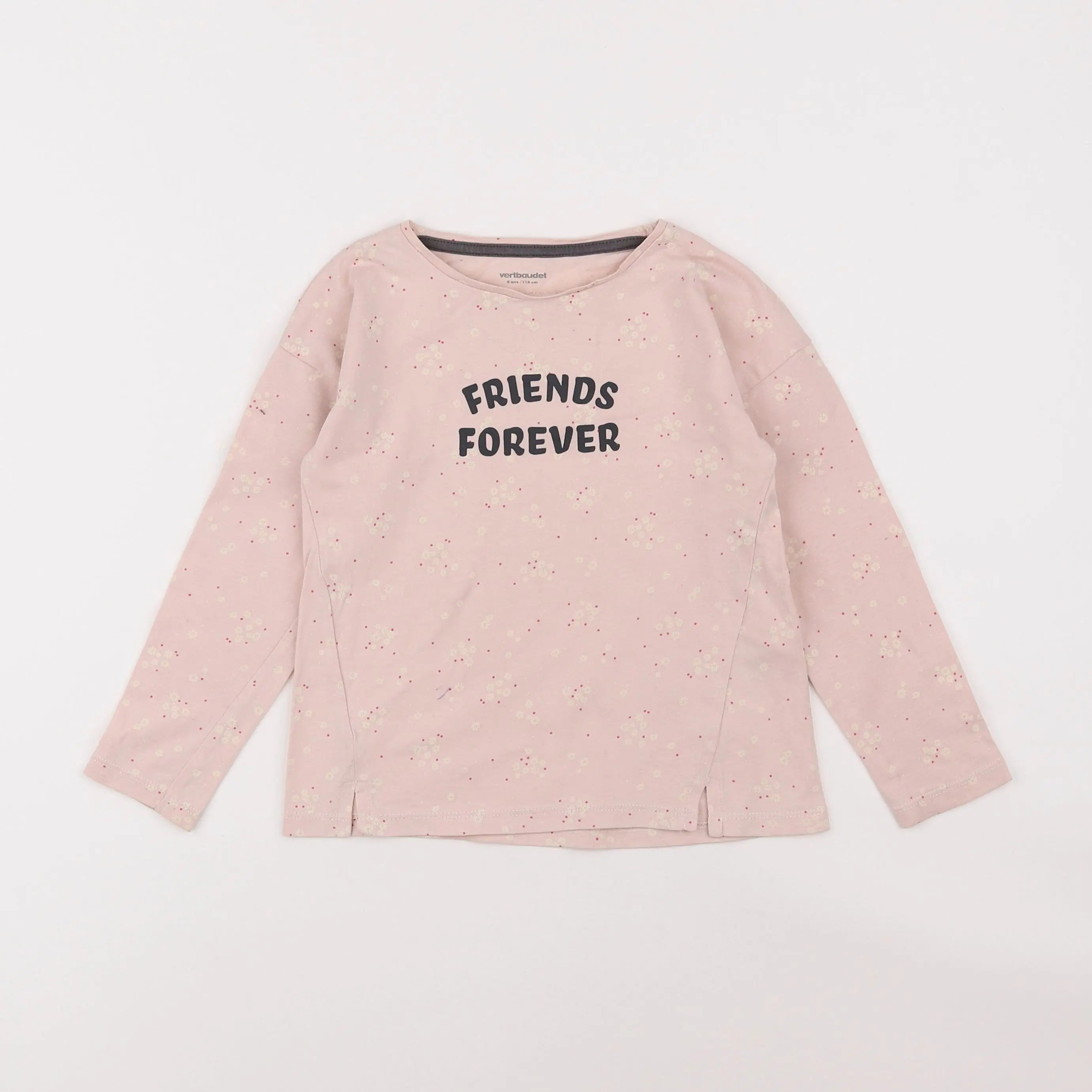 Vertbaudet - tee-shirt rose - 6 ans