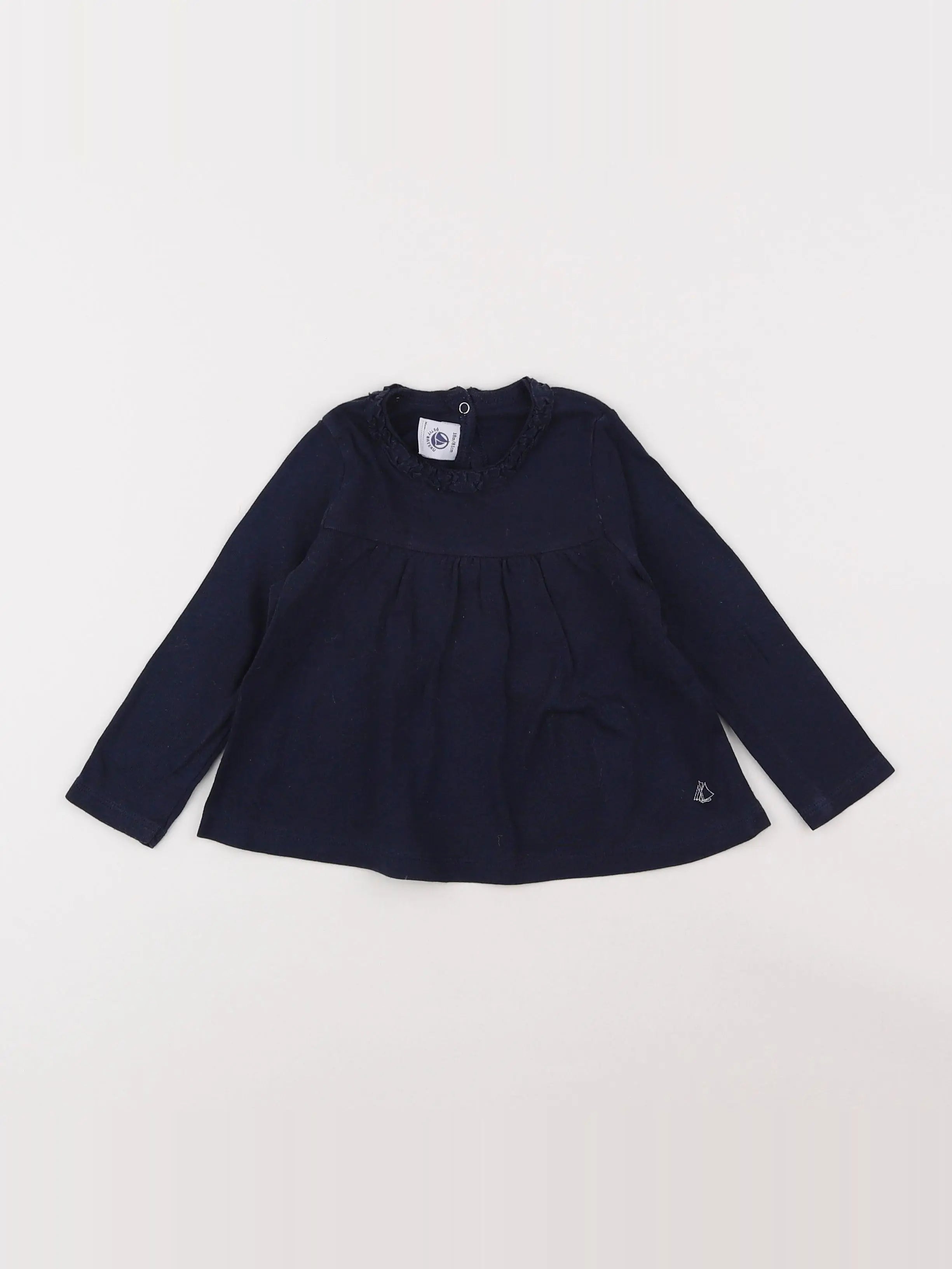Petit Bateau - tee-shirt bleu - 18 mois