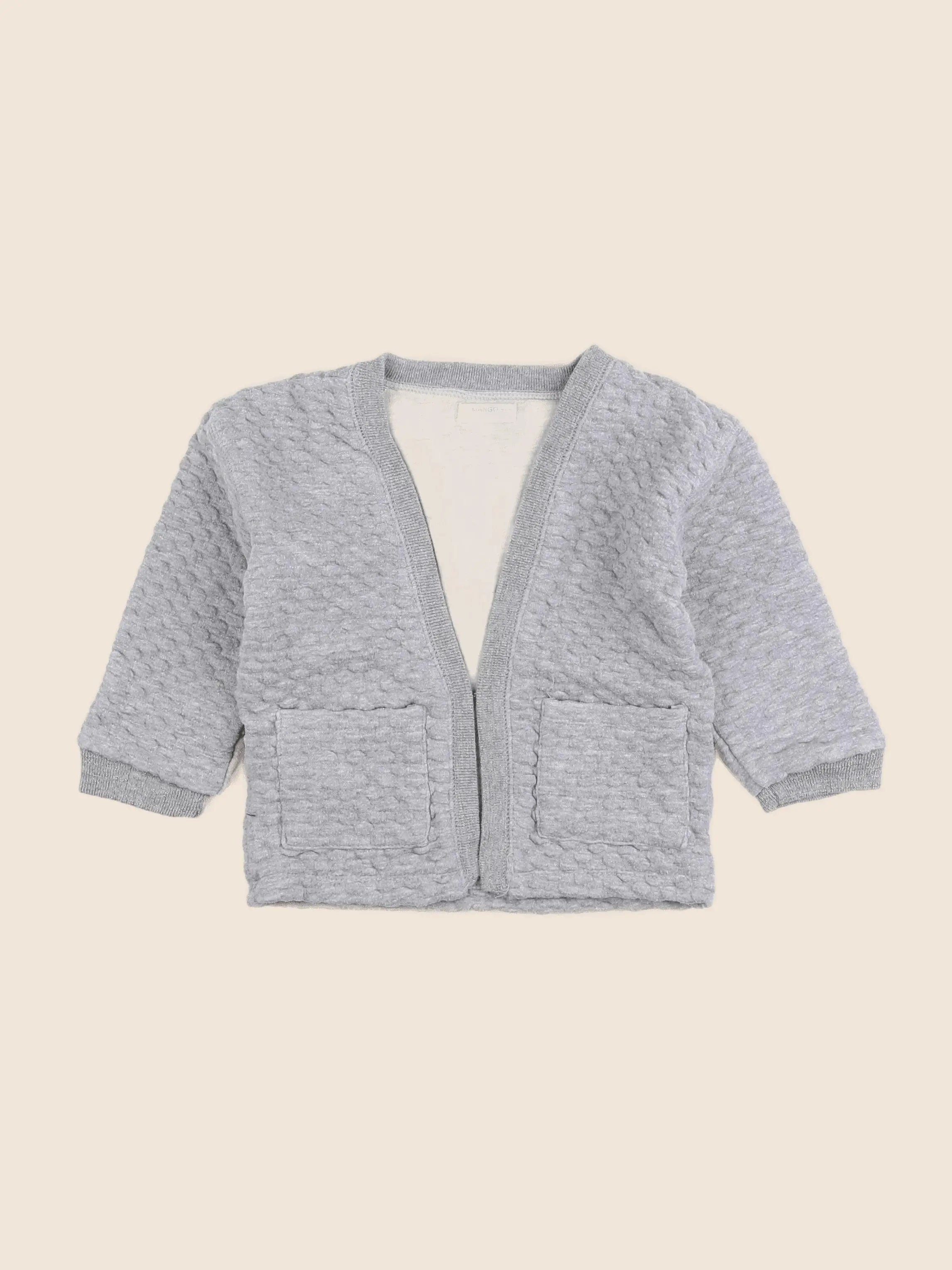 Mango - gilet gris - 18 mois