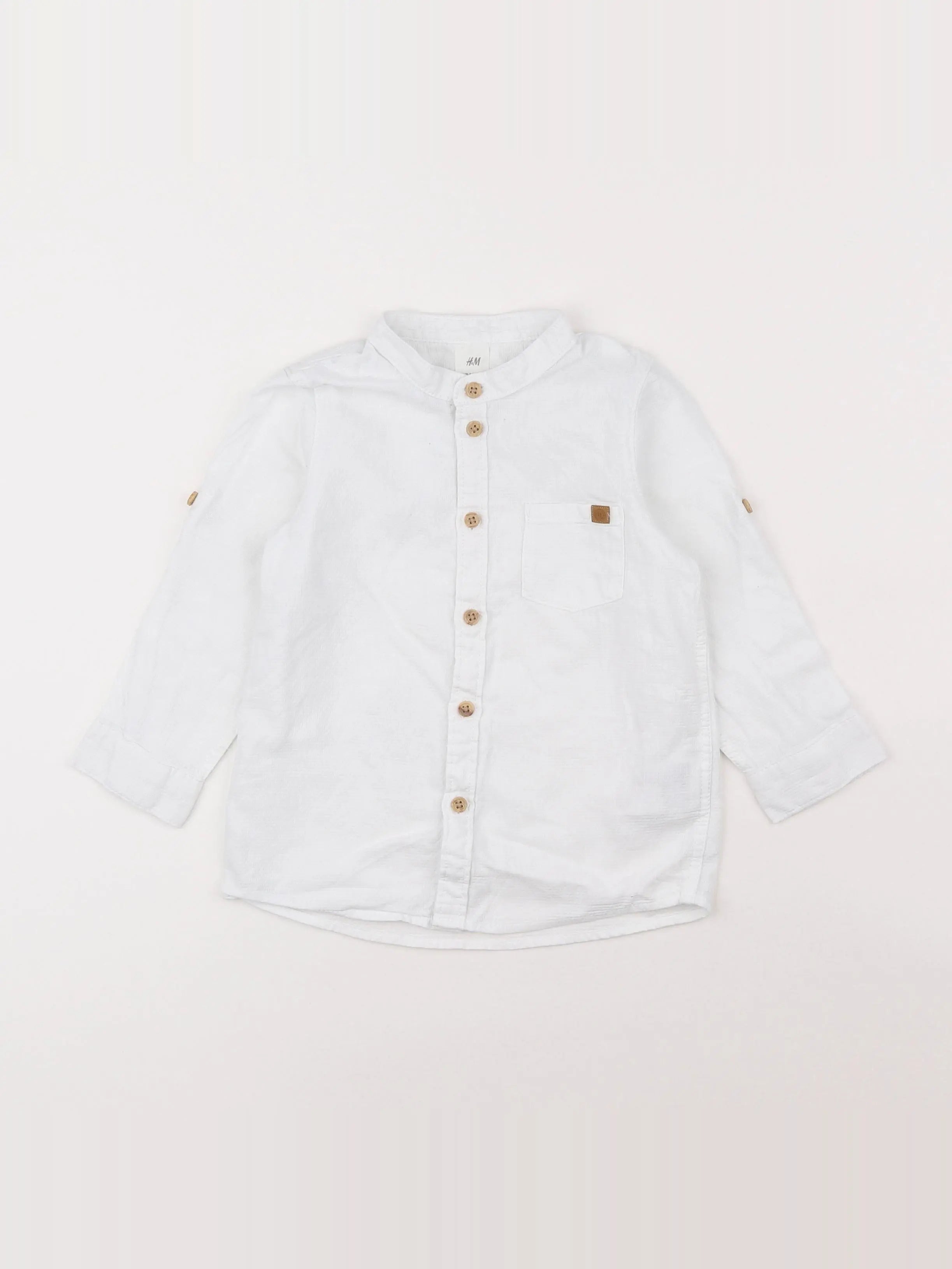 H&M - chemise blanc - 12/18 mois