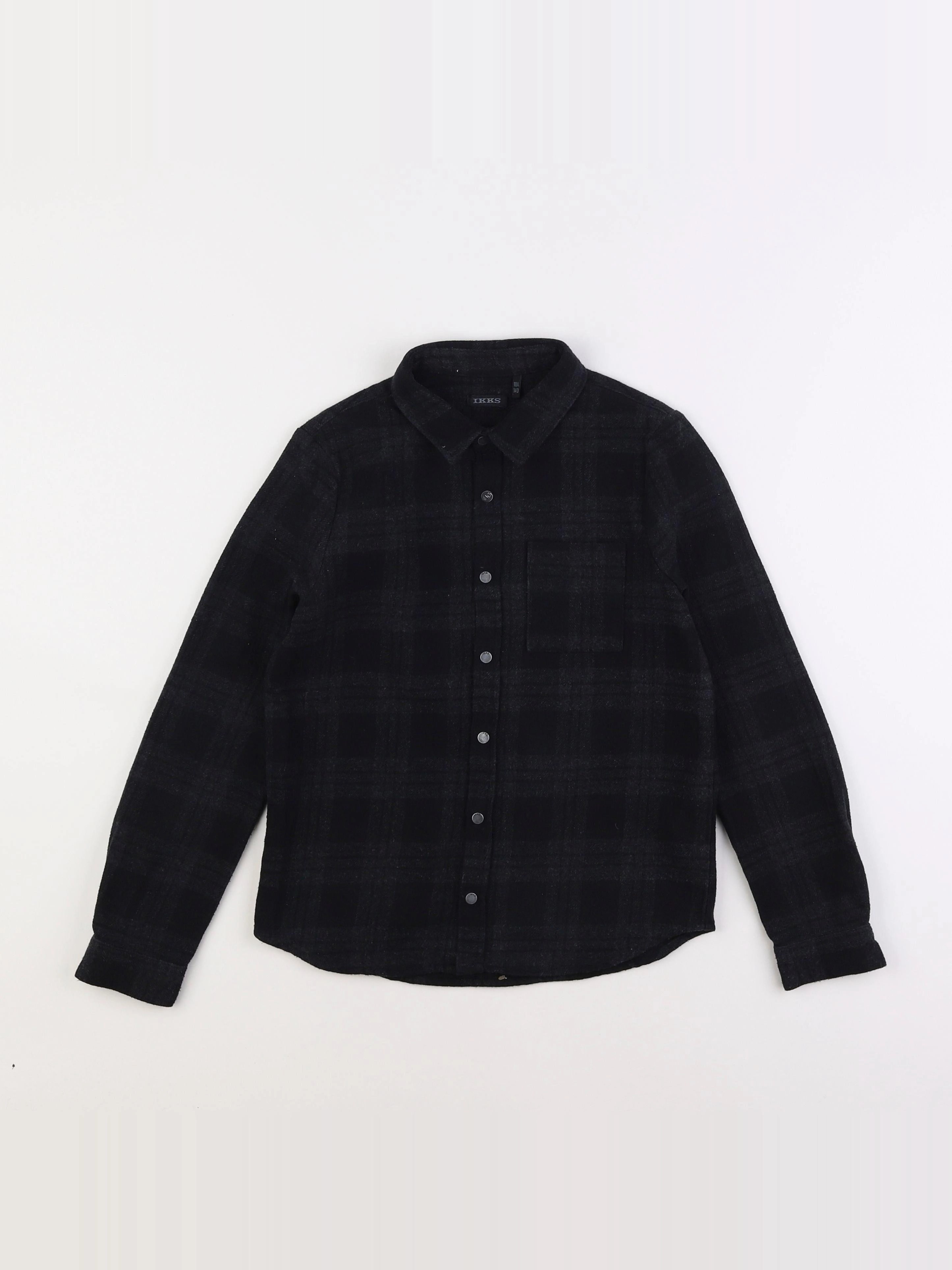 IKKS - chemise gris, noir - 8 ans