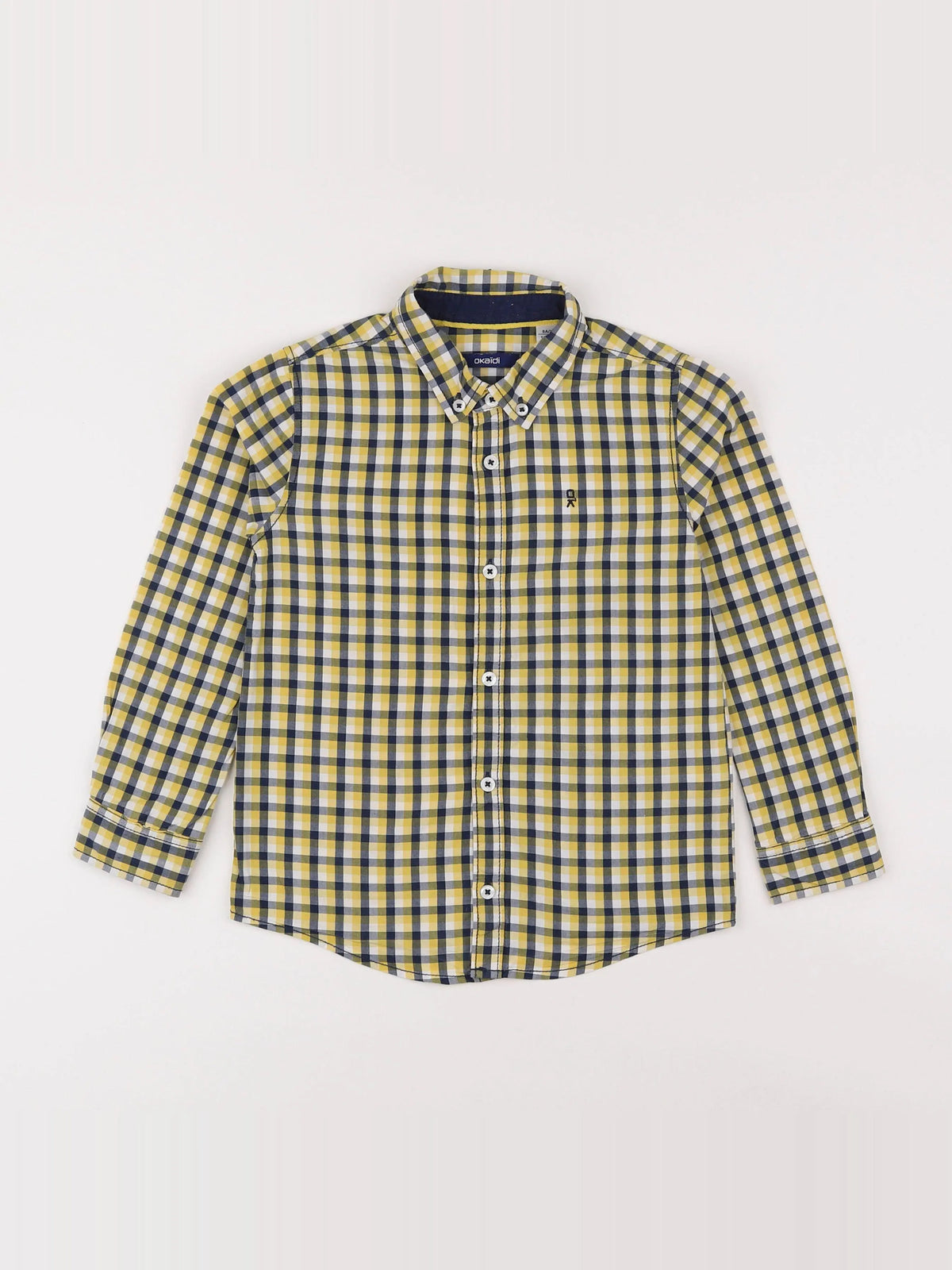 Okaidi - chemise jaune, bleu - 6 ans