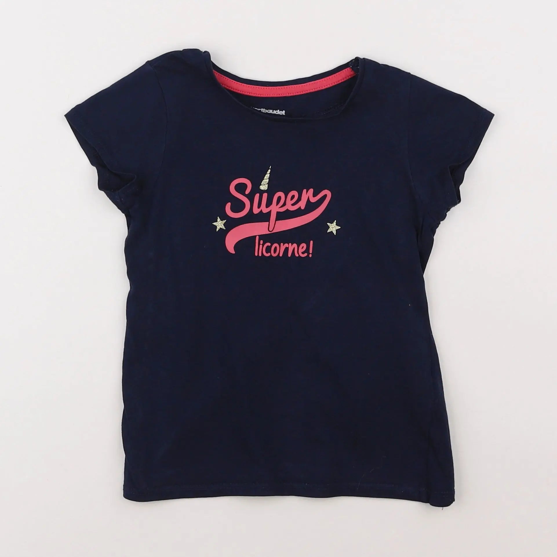Vertbaudet - tee-shirt bleu - 4 ans