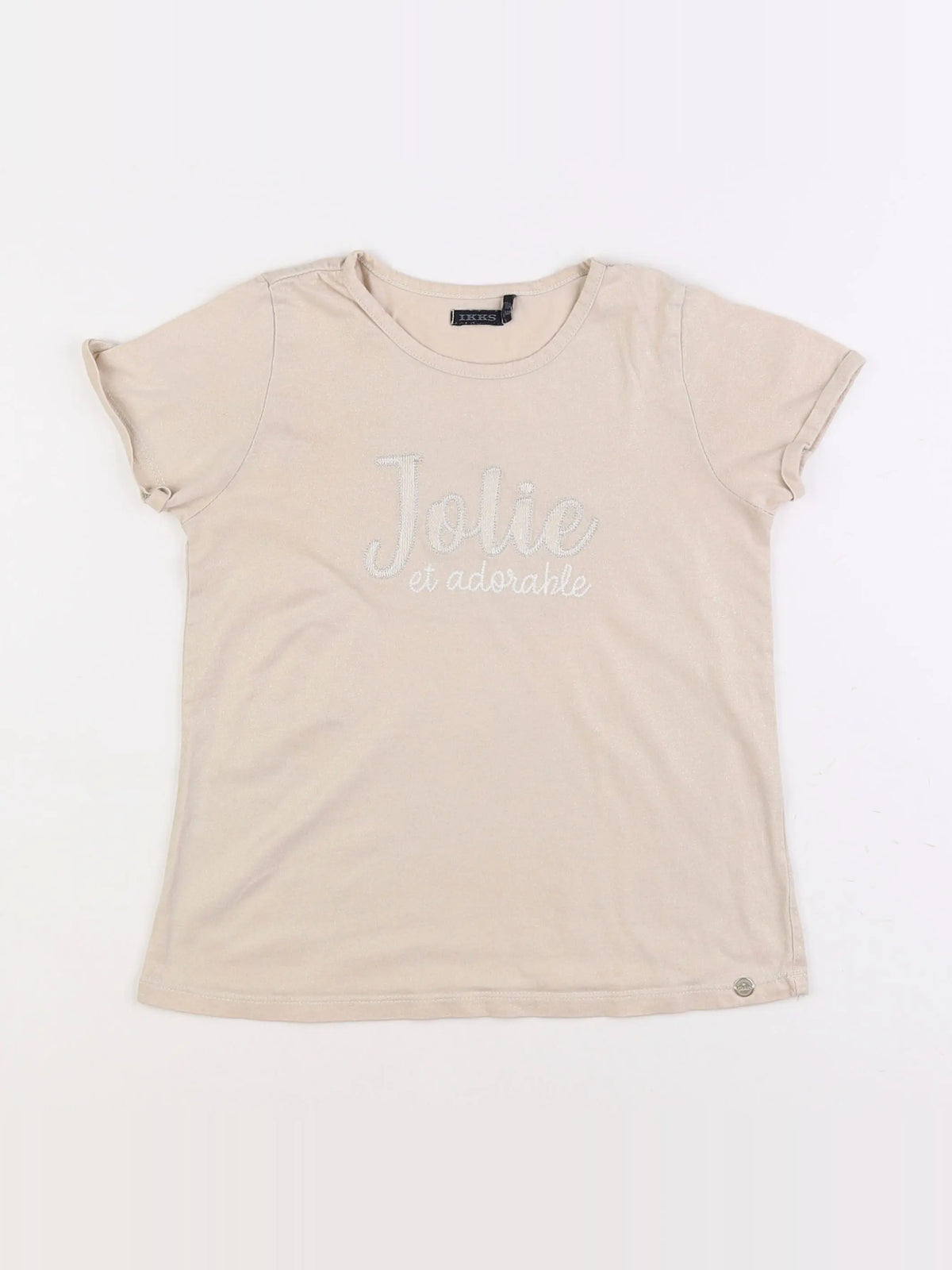 IKKS - tee-shirt beige, or - 10 ans
