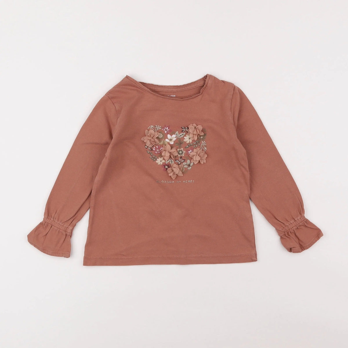 Vertbaudet - tee-shirt marron - 4 ans