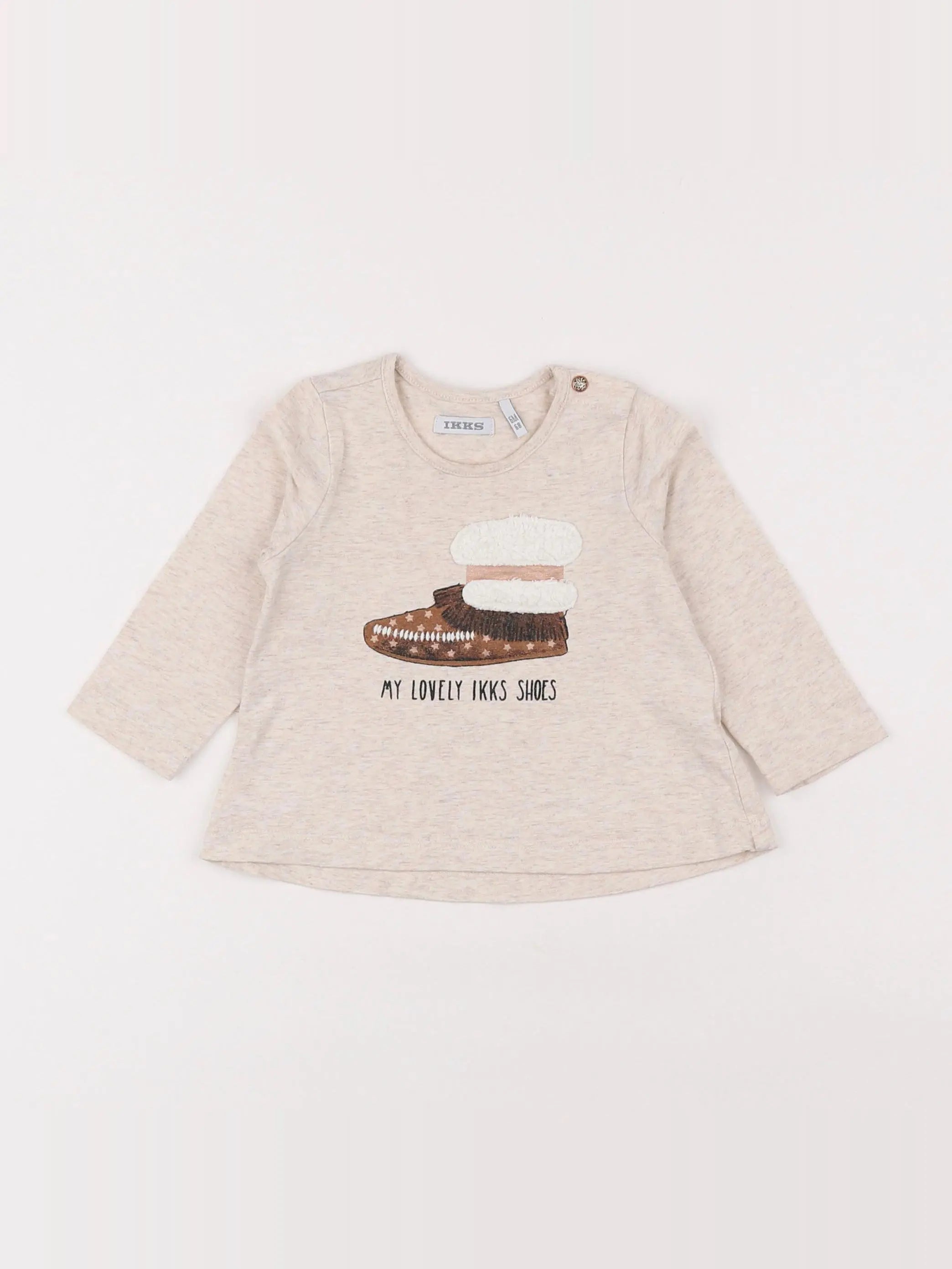 IKKS - tee-shirt beige - 6 mois