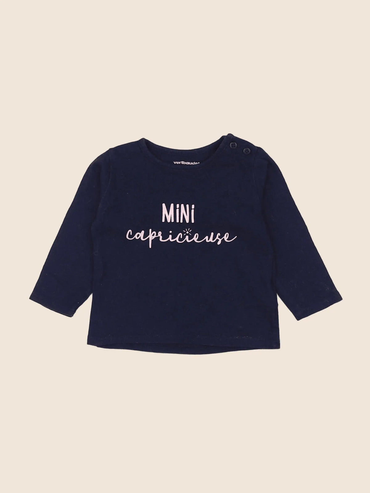 Vertbaudet - tee-shirt bleu - 3 mois