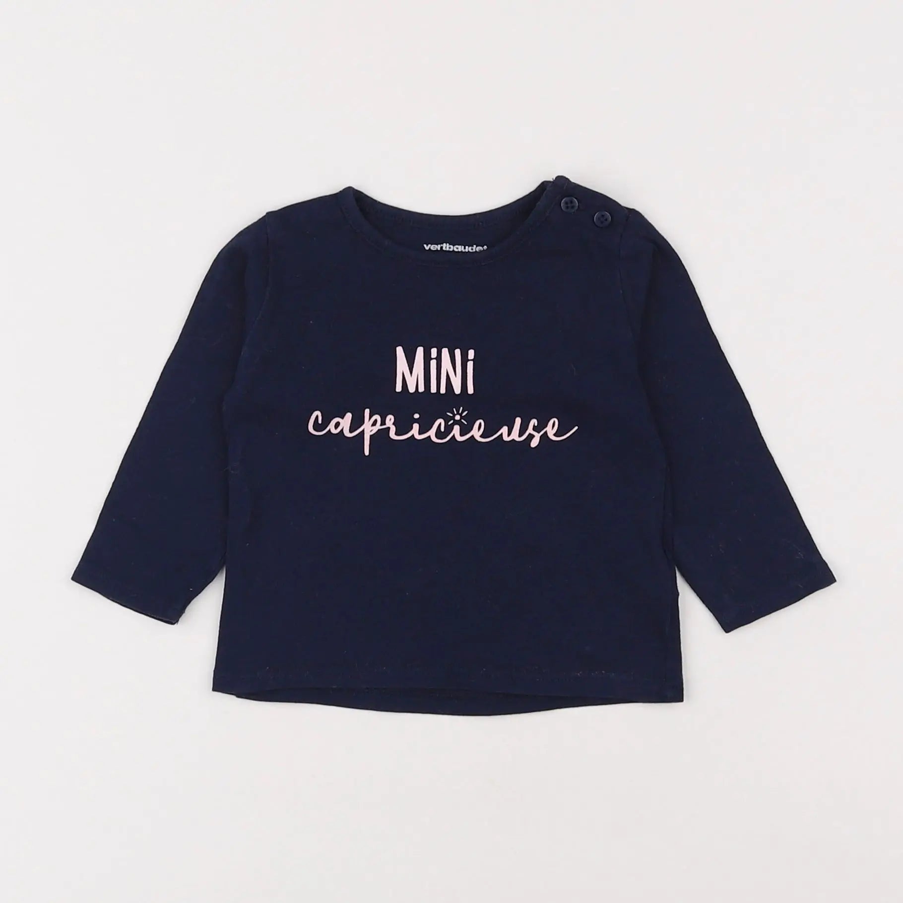 Vertbaudet - tee-shirt bleu - 3 mois