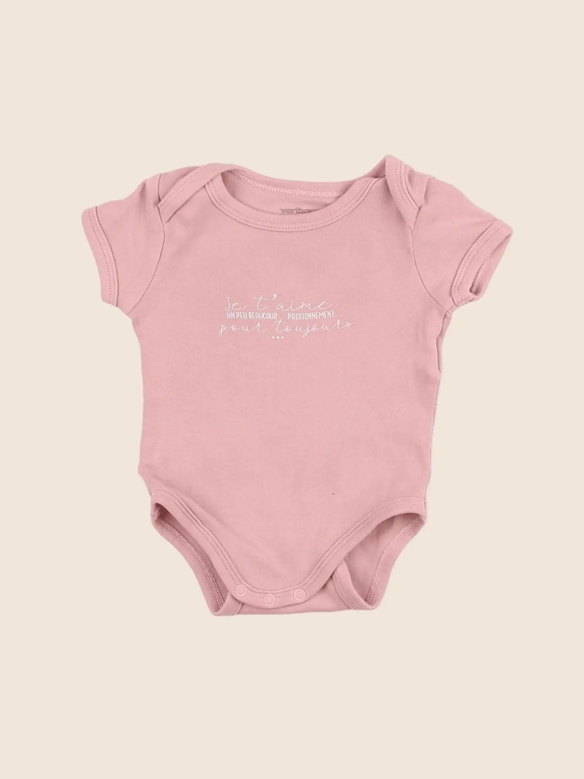 Vertbaudet - body rose - 3 mois