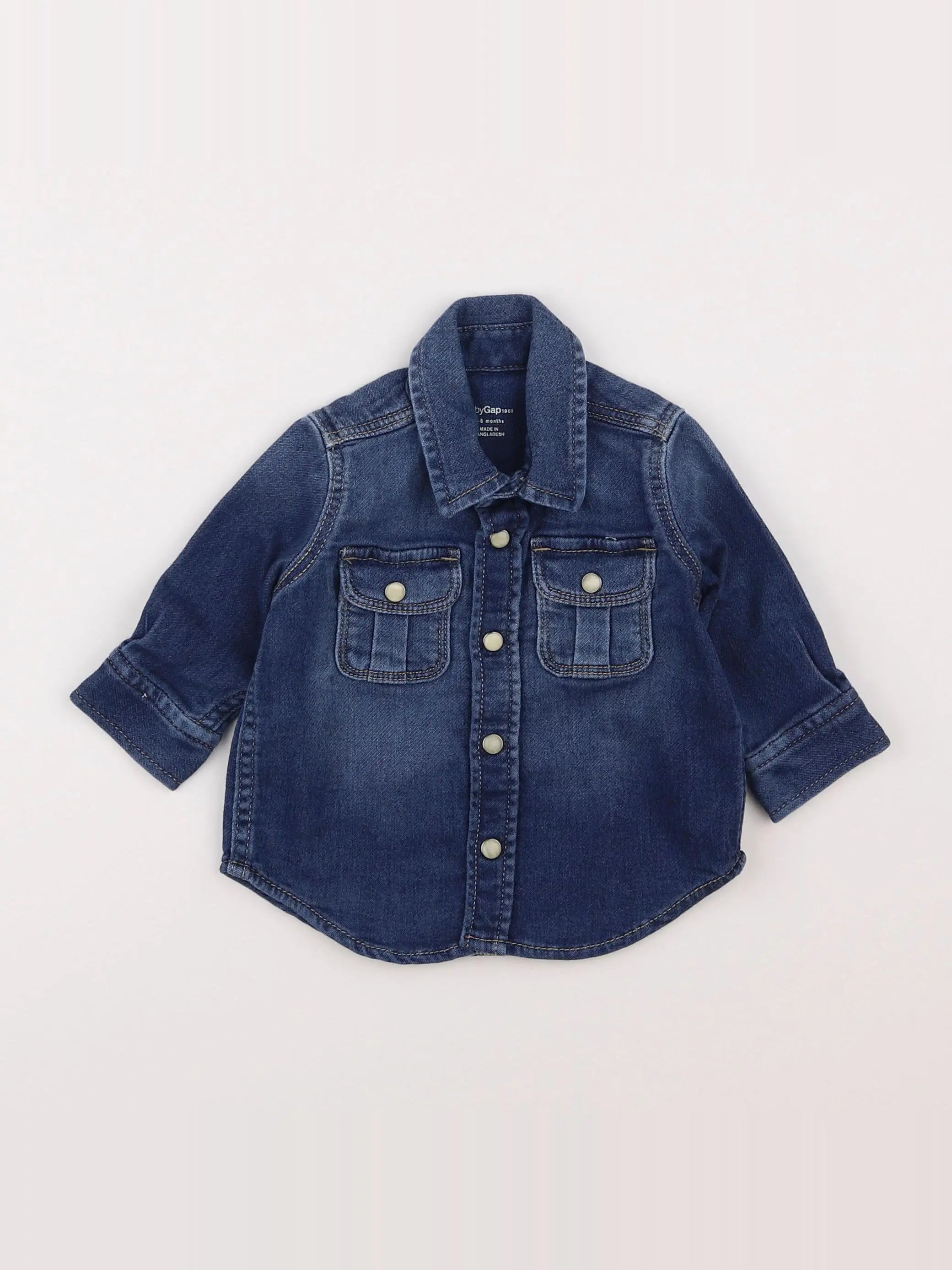 GAP - chemise bleu - 3/6 mois