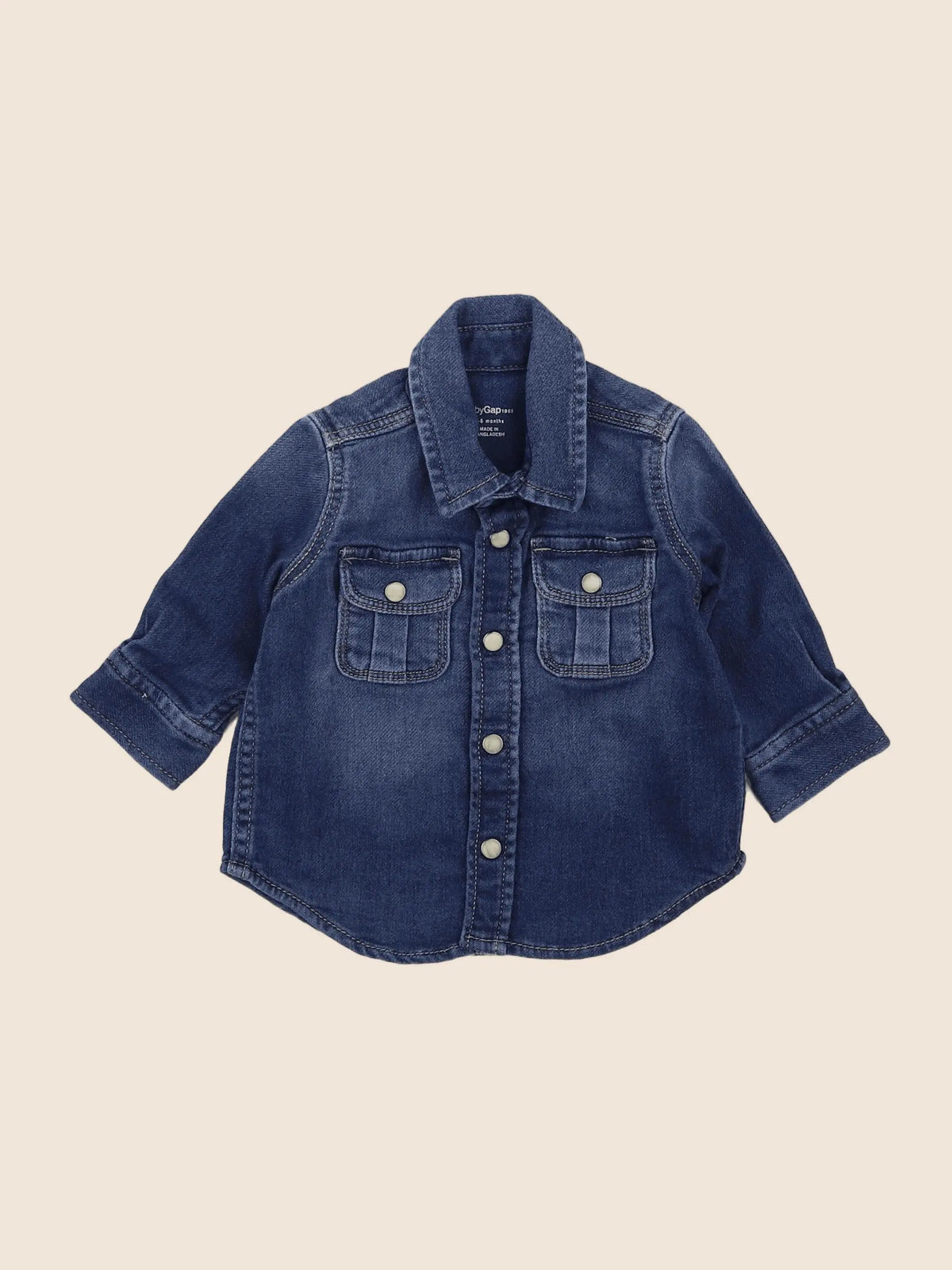 GAP - chemise bleu - 3/6 mois