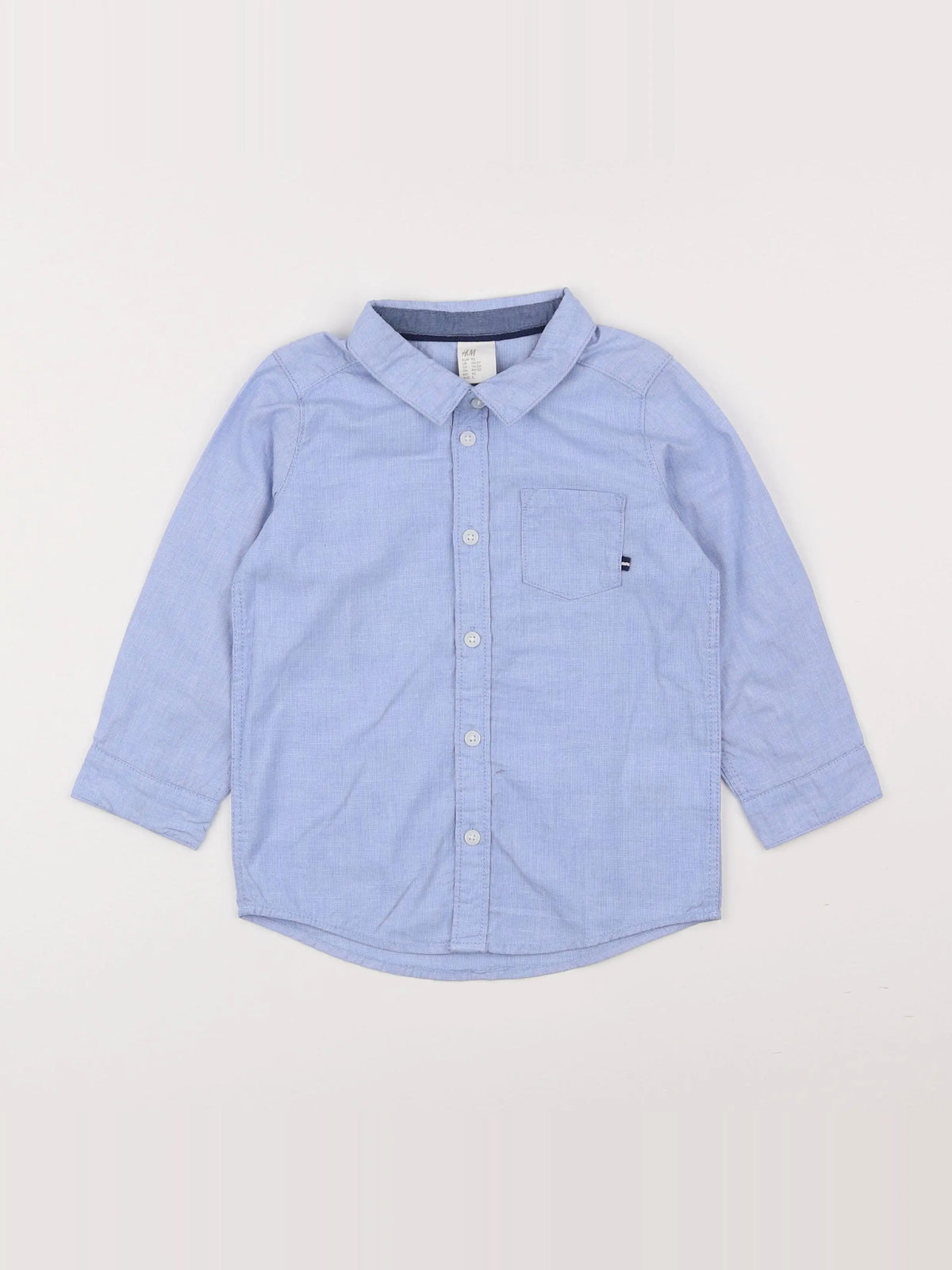 H&M - chemise bleu - 18 mois à 2 ans