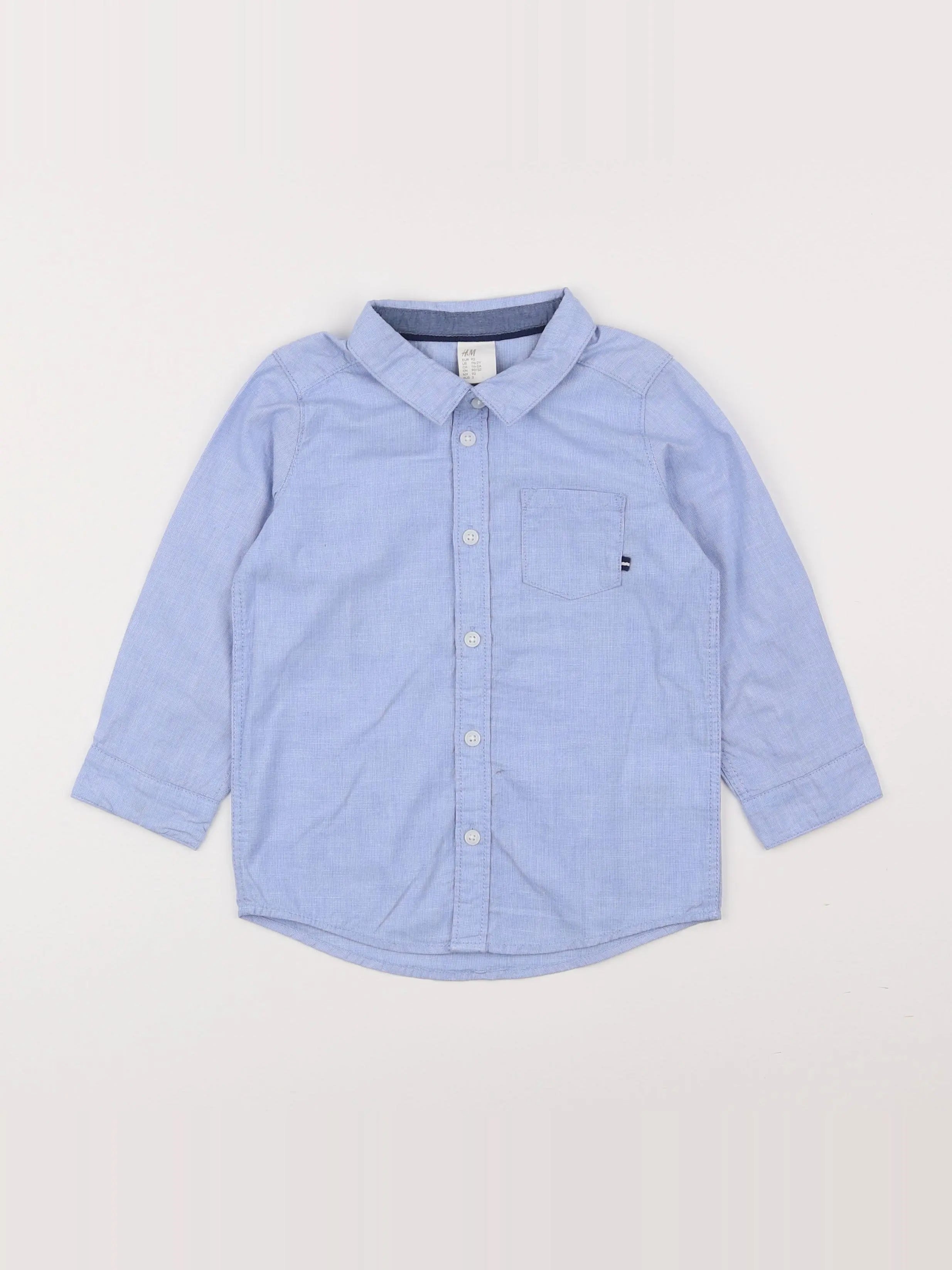 H&M - chemise bleu - 18 mois à 2 ans