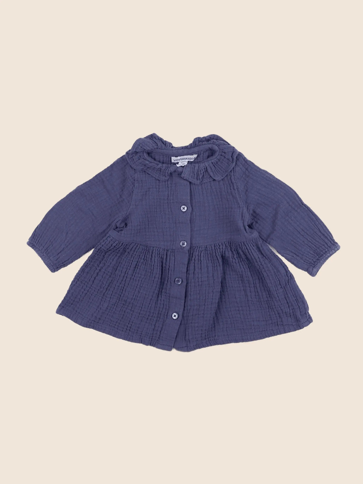 Vertbaudet - blouse bleu - 6 mois
