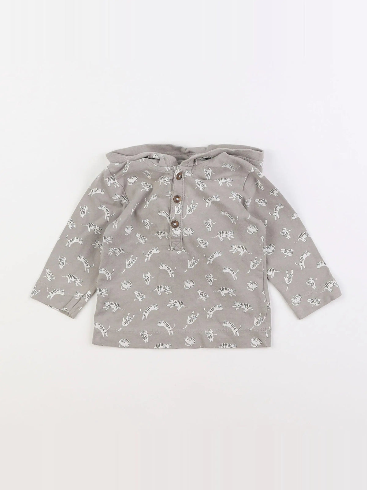 Vertbaudet - tee-shirt gris - 9 mois