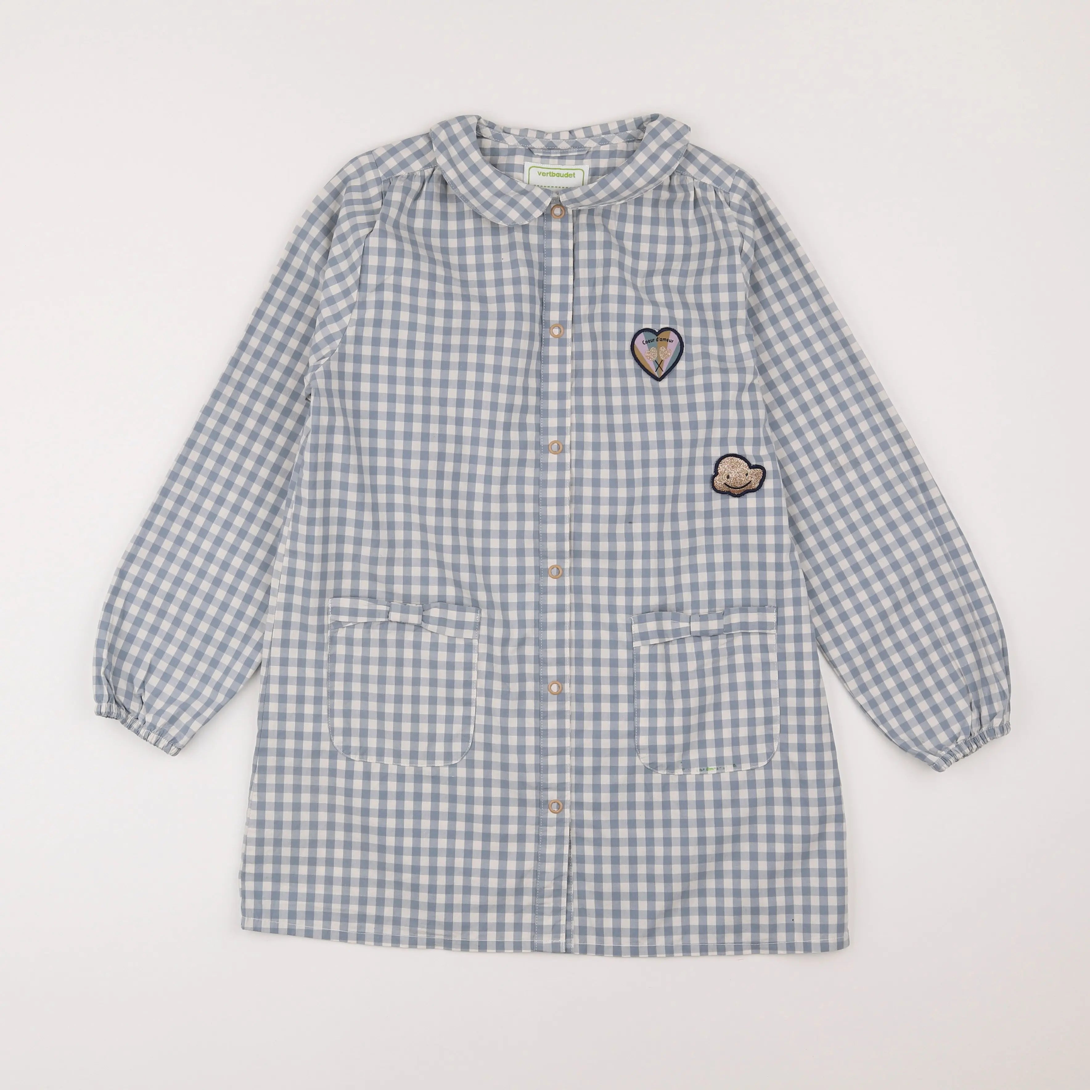 Vertbaudet - blouse école grise - 10 ans