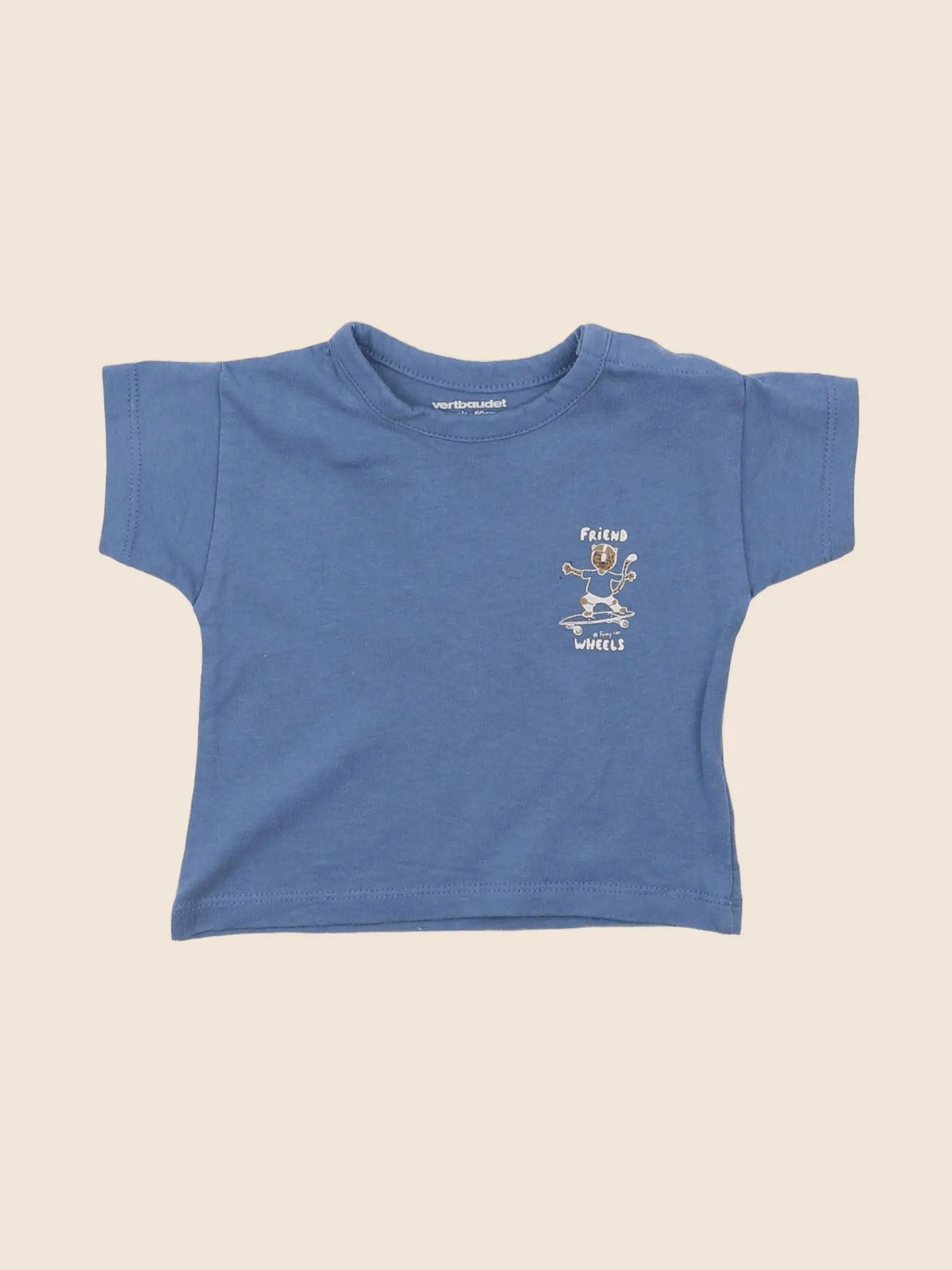 Vertbaudet - tee-shirt bleu - 3 mois