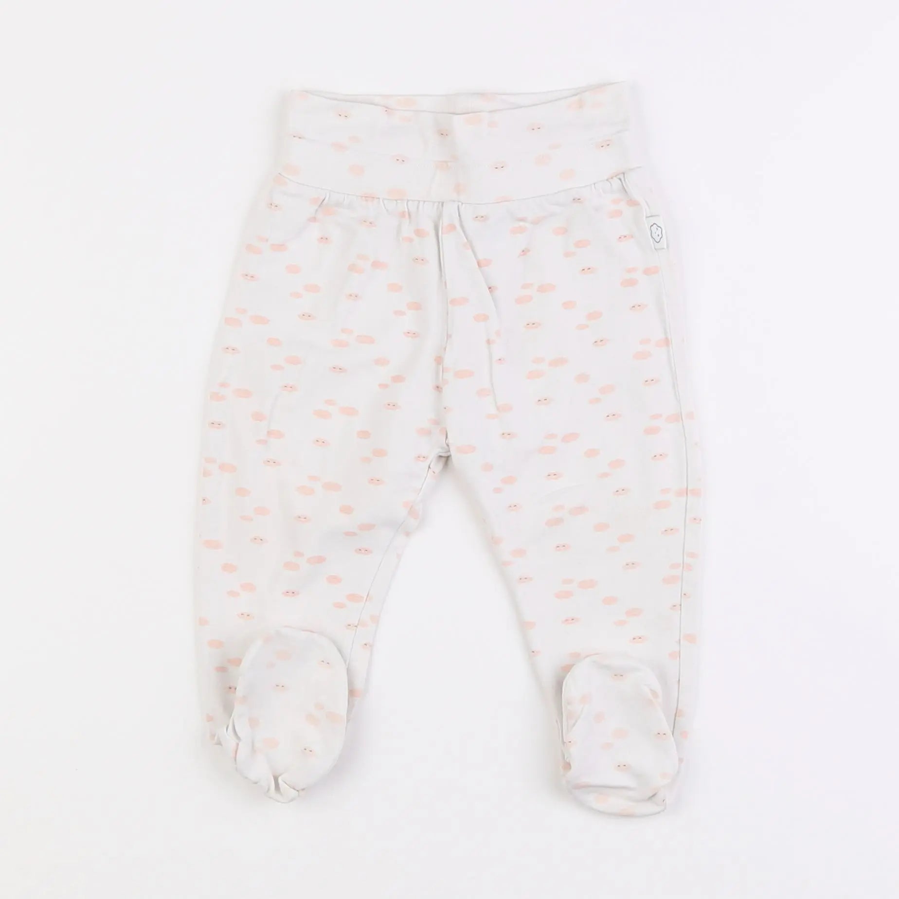 Vertbaudet - pantalon beige, rose - 12 mois