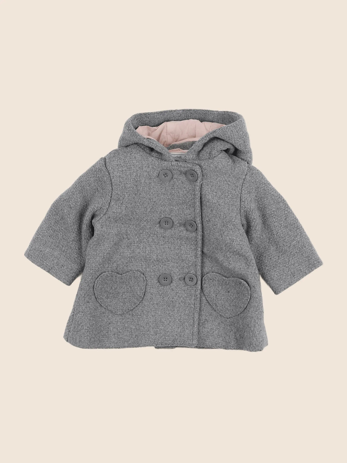 Vertbaudet - manteau gris - 6 mois