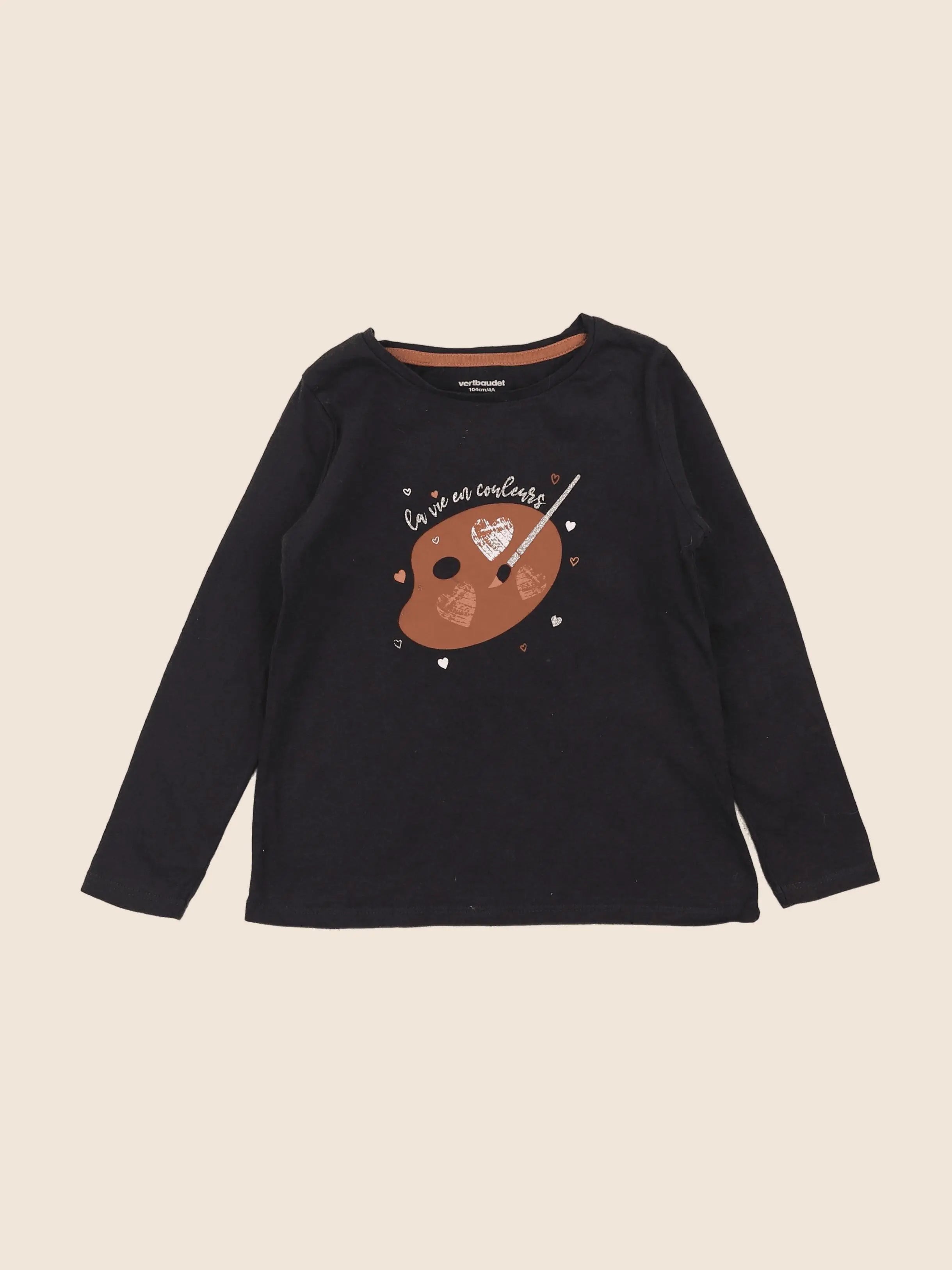 Vertbaudet - tee-shirt gris - 4 ans