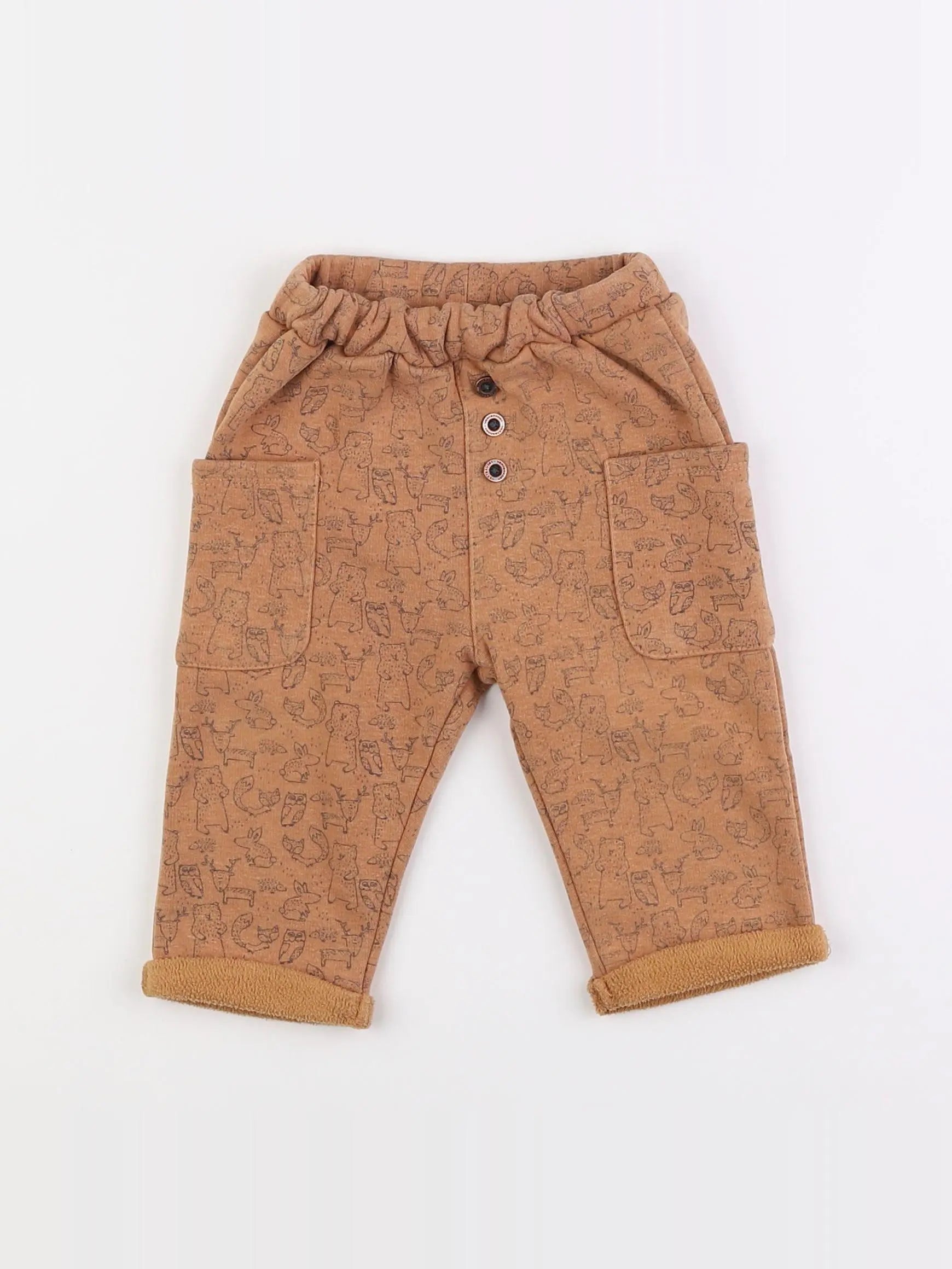 Vertbaudet - pantalon marron - 9 mois