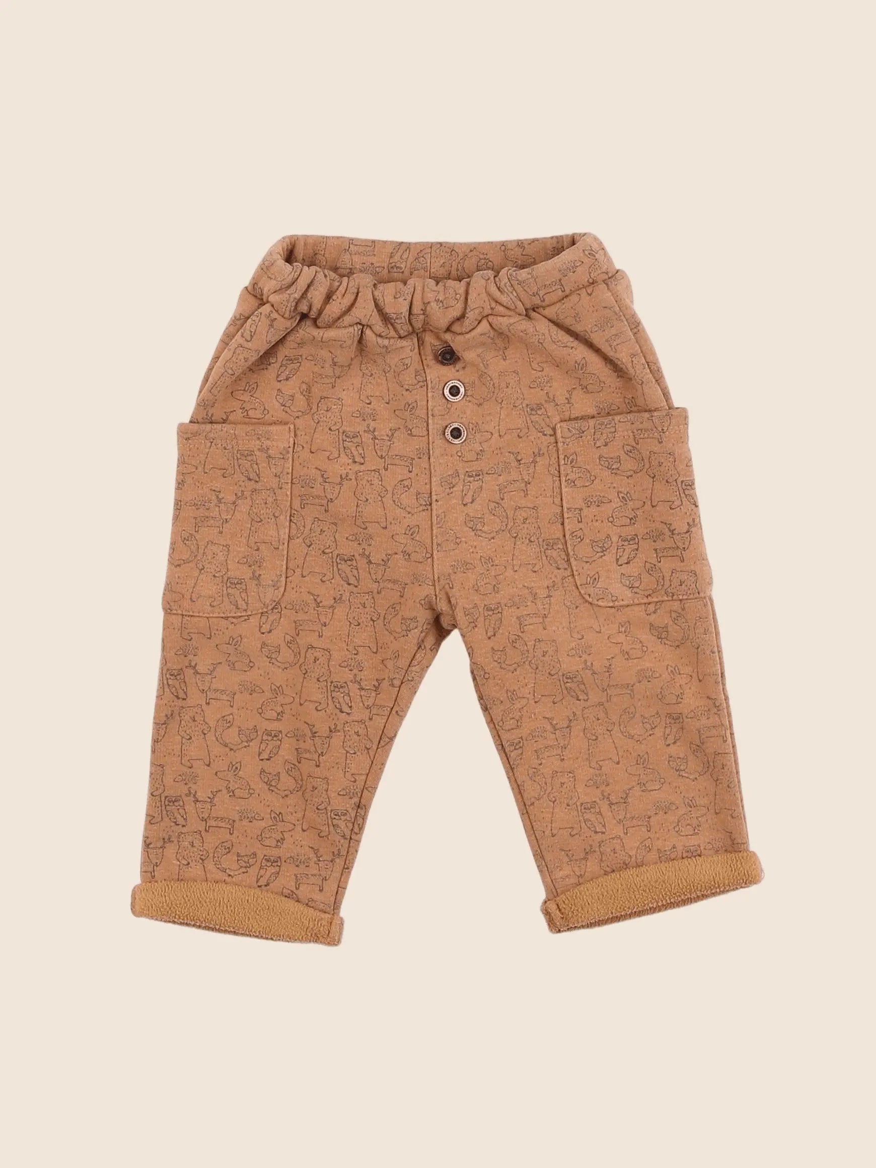 Vertbaudet - pantalon marron - 9 mois