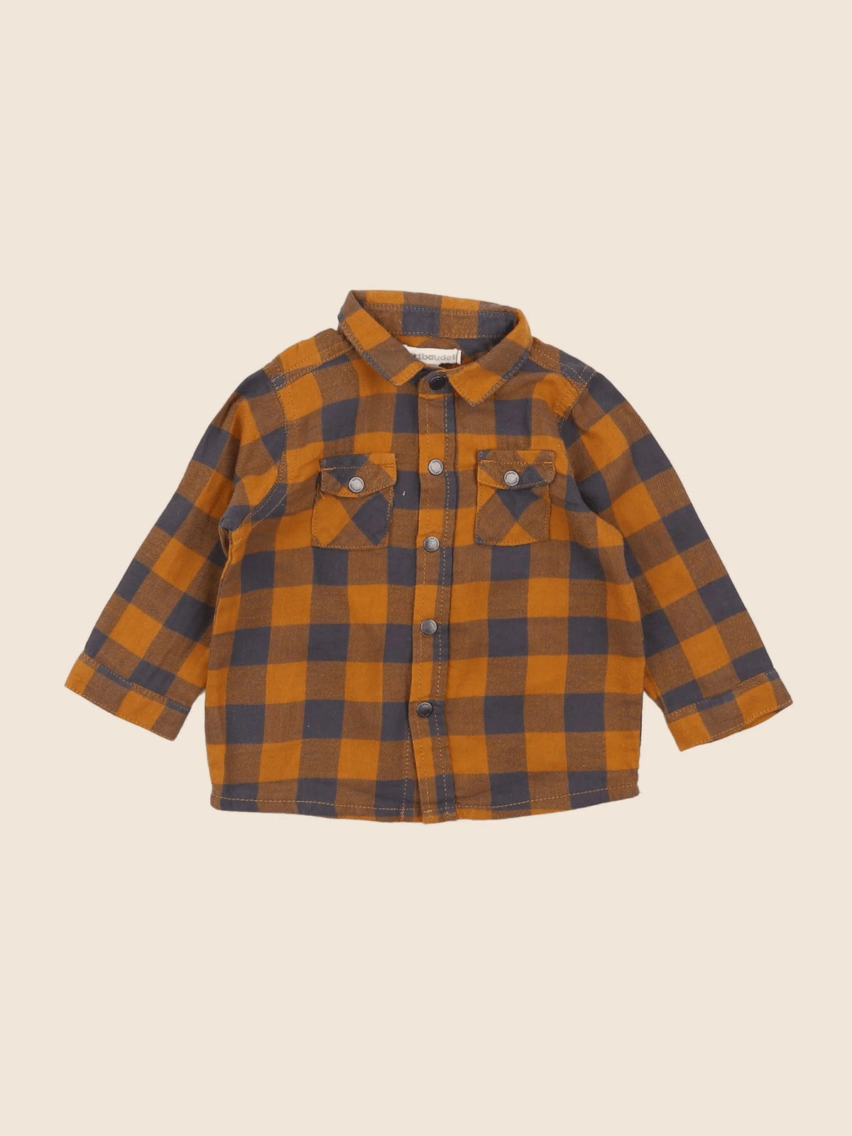 Vertbaudet - chemise marron - 6 mois