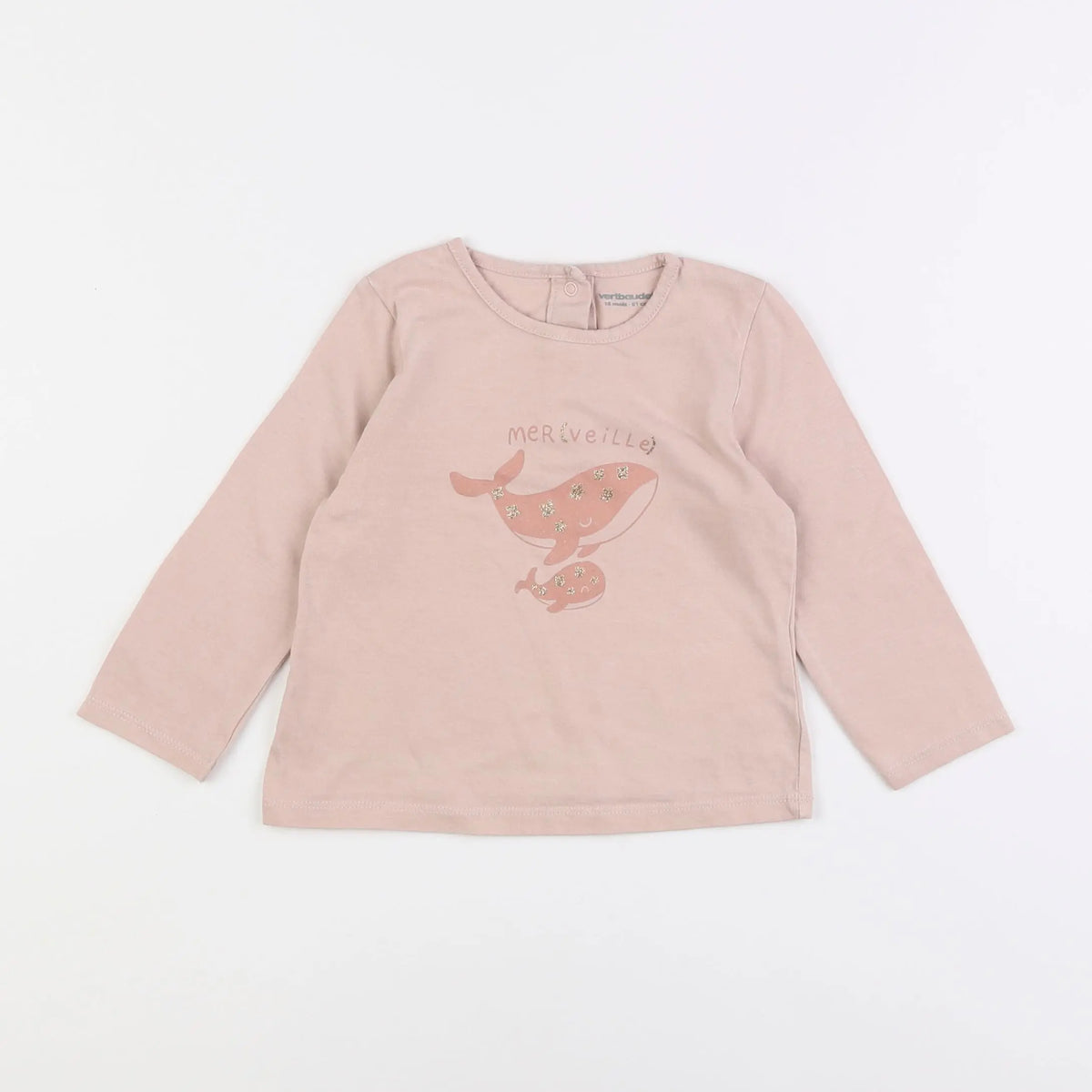 Vertbaudet - tee-shirt beige - 18 mois