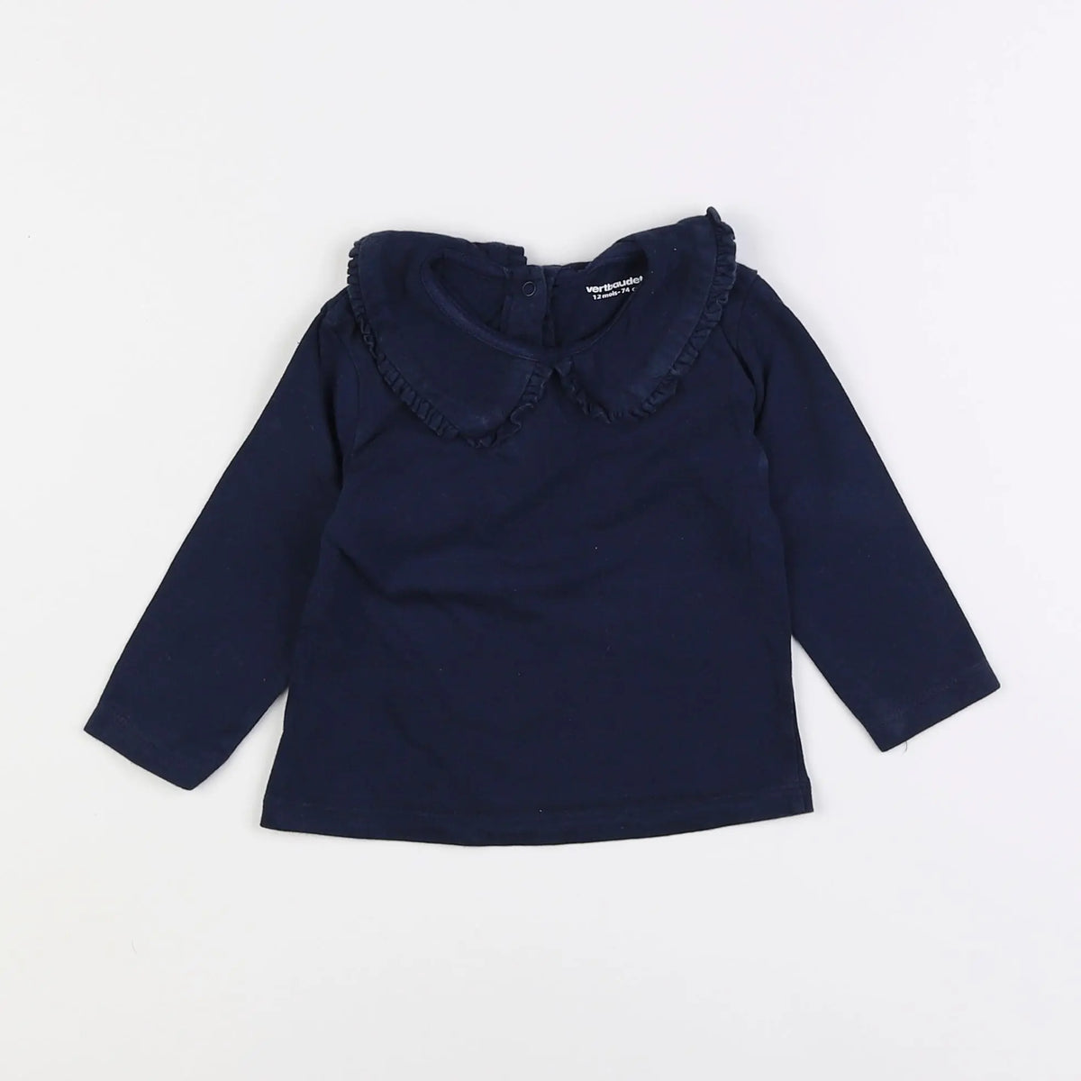 Vertbaudet - tee-shirt bleu - 12 mois