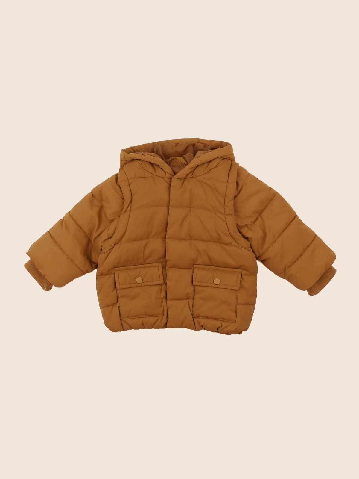 Vertbaudet - doudoune marron - 9 mois