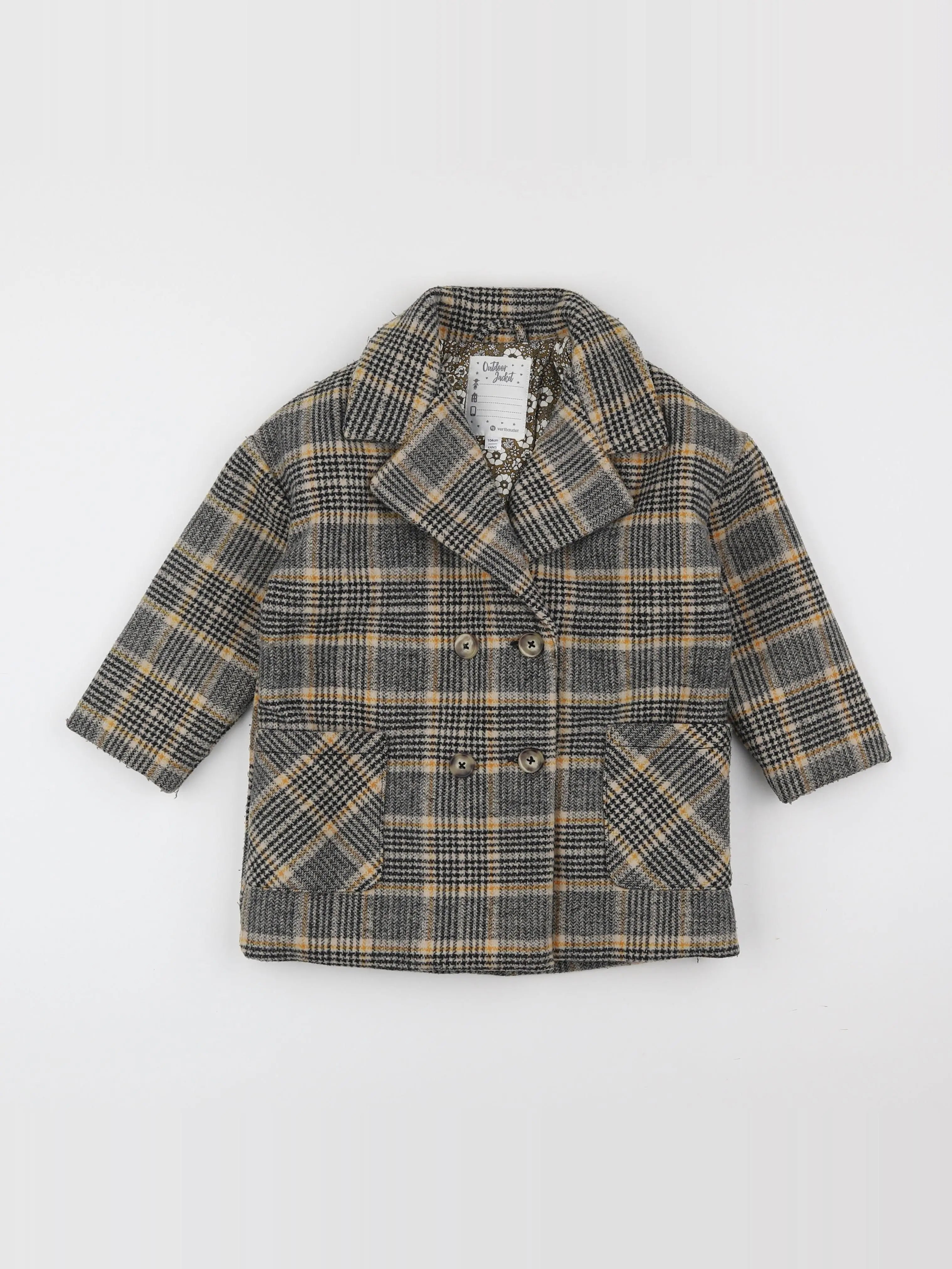 Vertbaudet - manteau multicolore - 4 ans